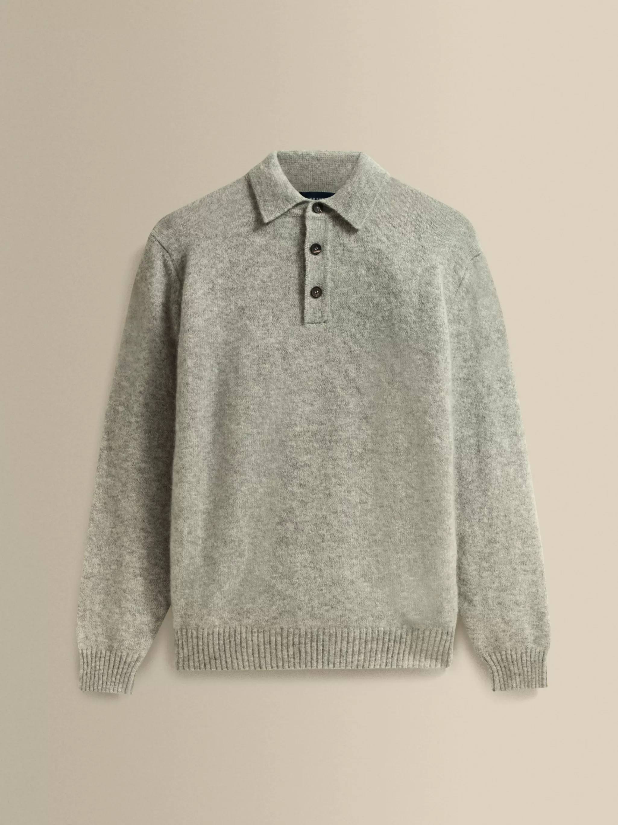 Thom Sweeney T-Shirts & Polos | Knitwear*Brushed Cashmere Silk Long Sleeve Polo Shirt