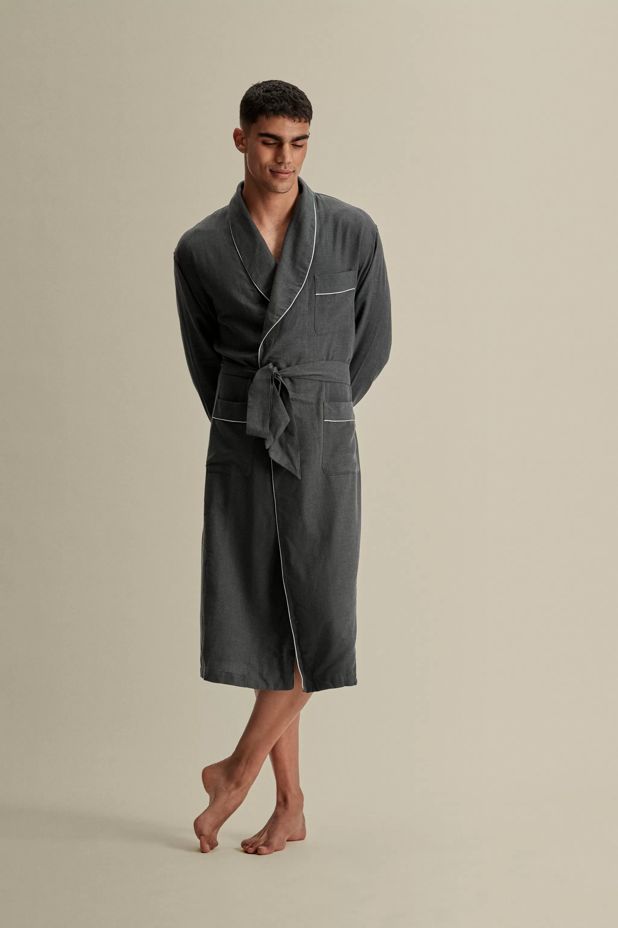 Thom Sweeney Loungewear*Brushed Cotton Dressing Gown
