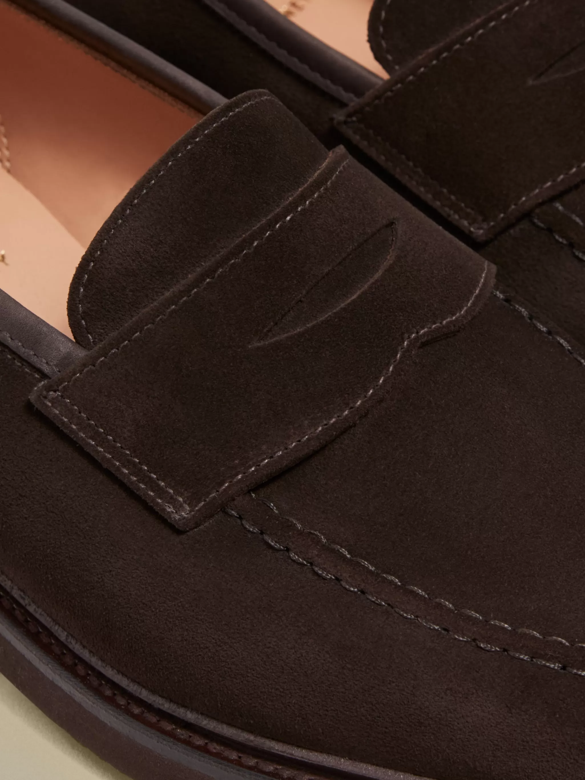 Thom Sweeney Shoes*Calf Suede Penny Loafer Shoes
