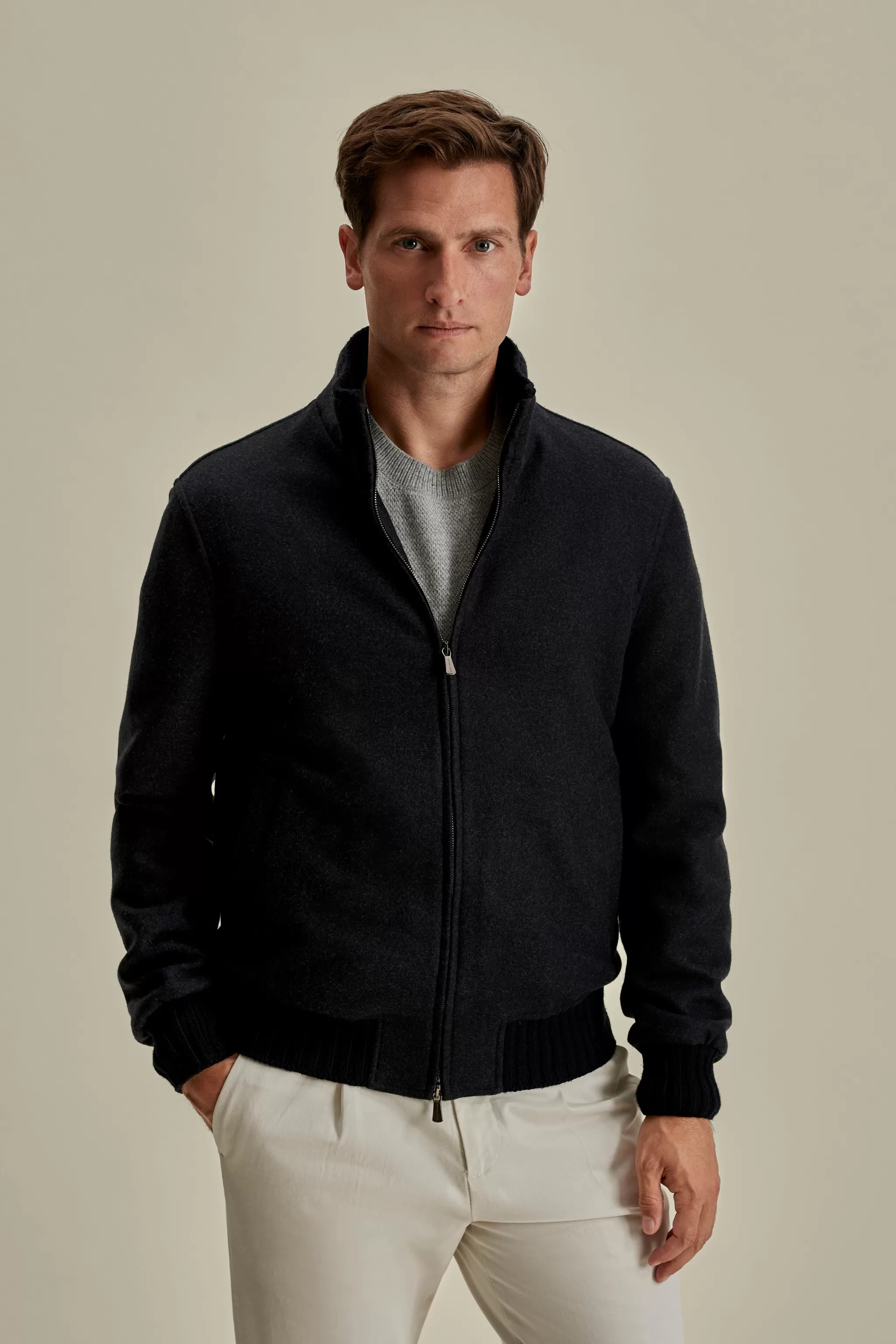 Thom Sweeney Outerwear*Cashmere Bomber Jacket