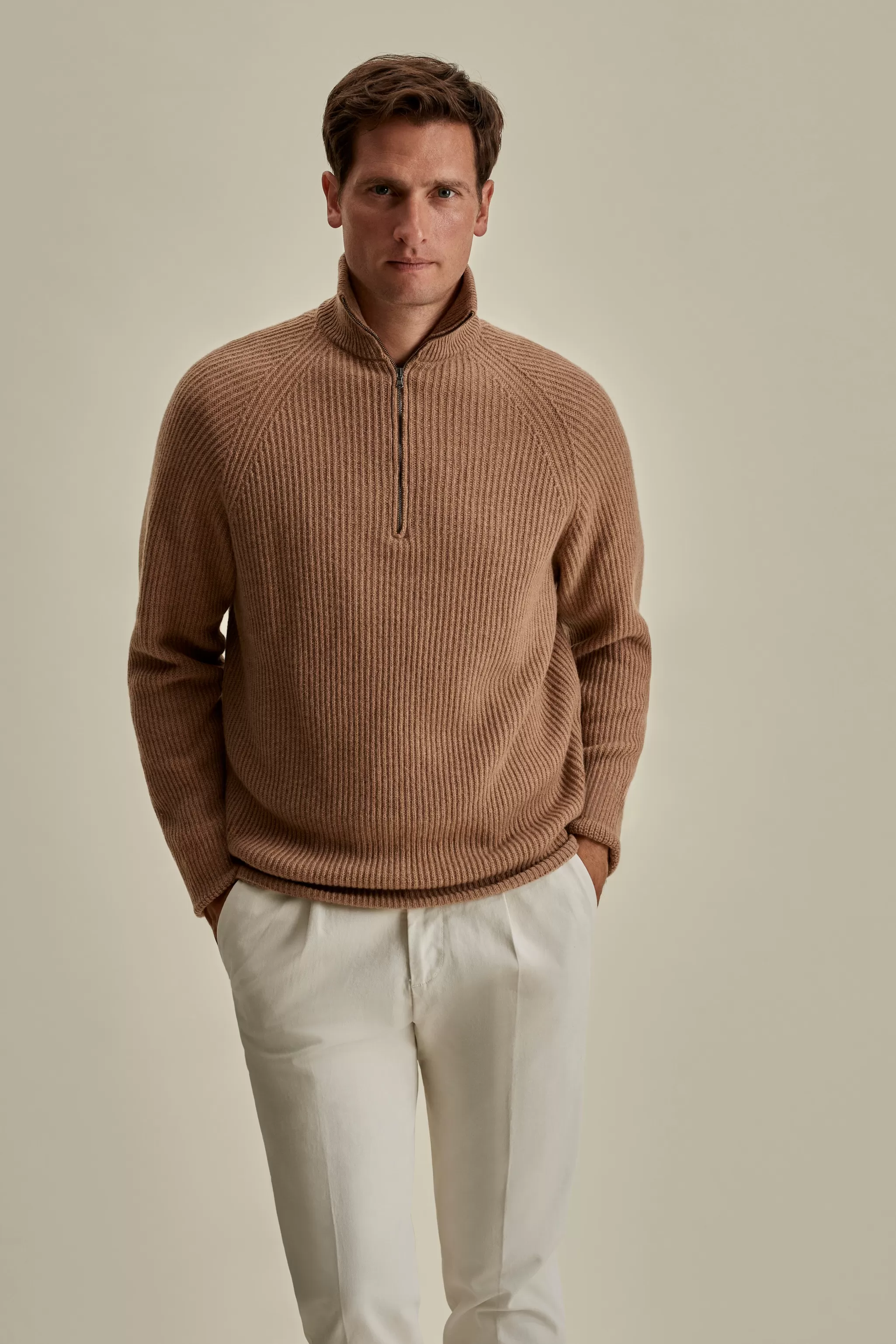 Thom Sweeney Knitwear*Cashmere Half-Zip Sweater