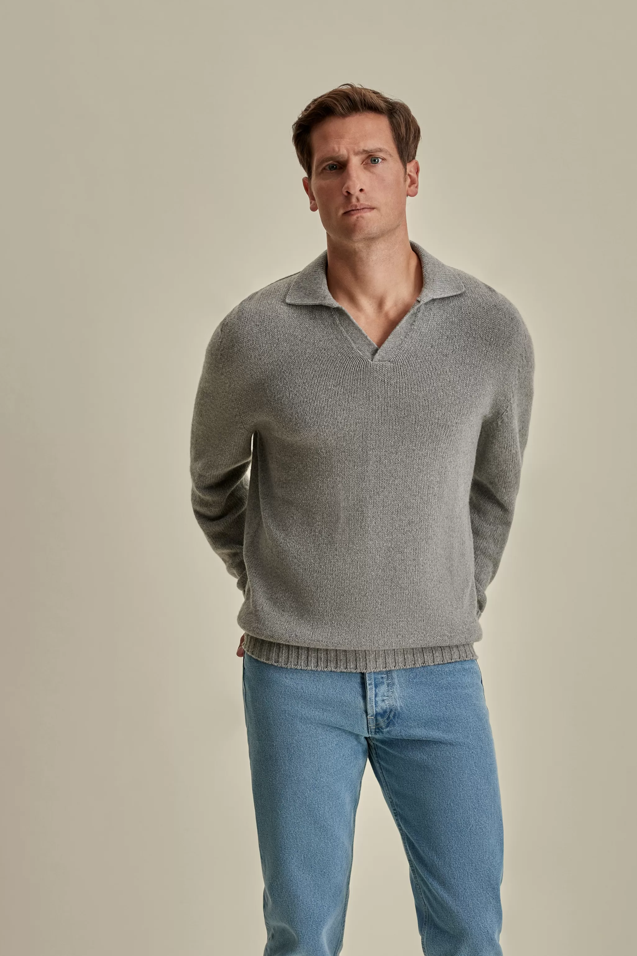 Thom Sweeney T-Shirts & Polos | Knitwear*Cashmere Long Sleeve Skipper Polo Shirt