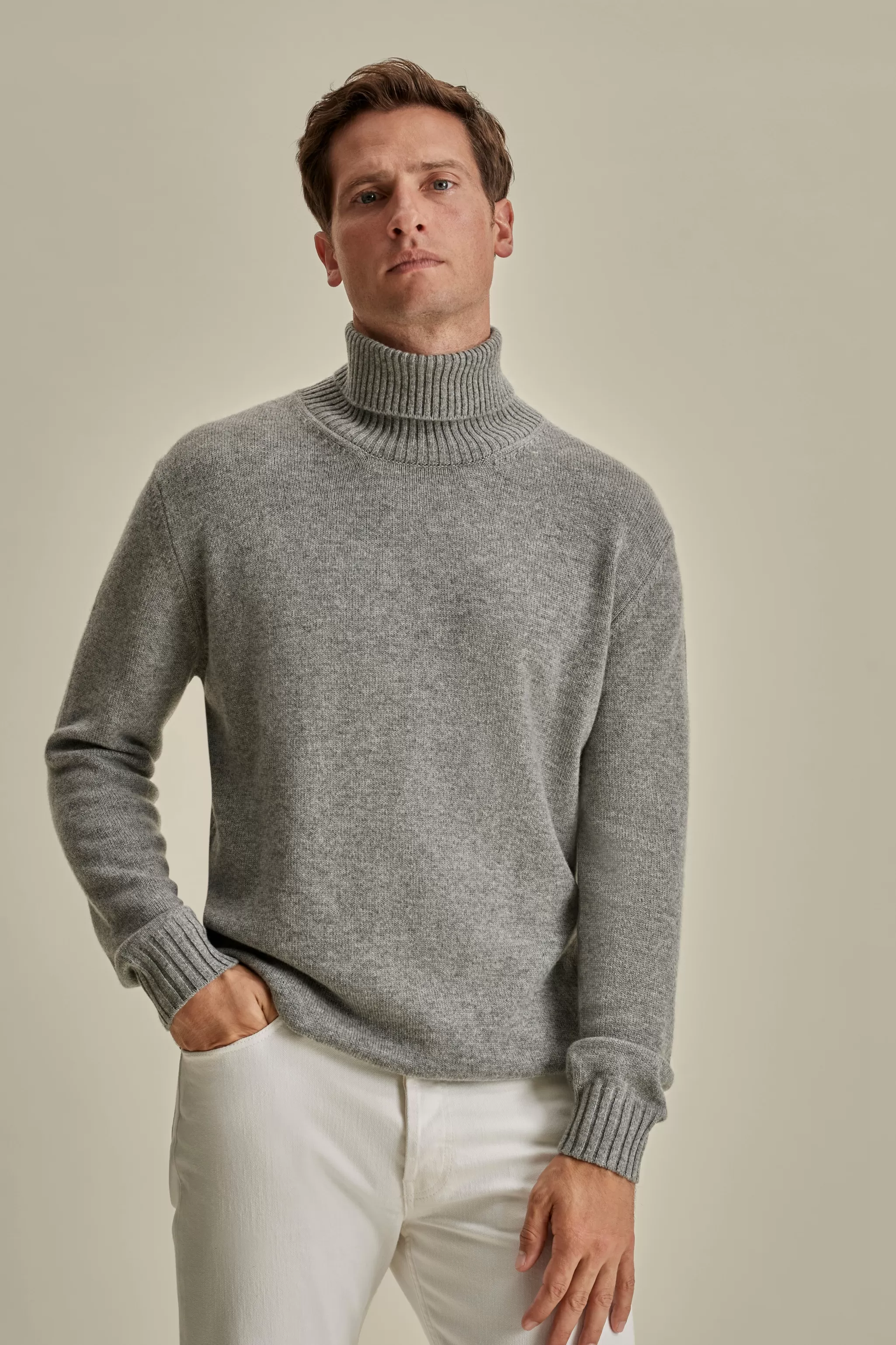 Thom Sweeney Knitwear*Cashmere Roll Neck Sweater