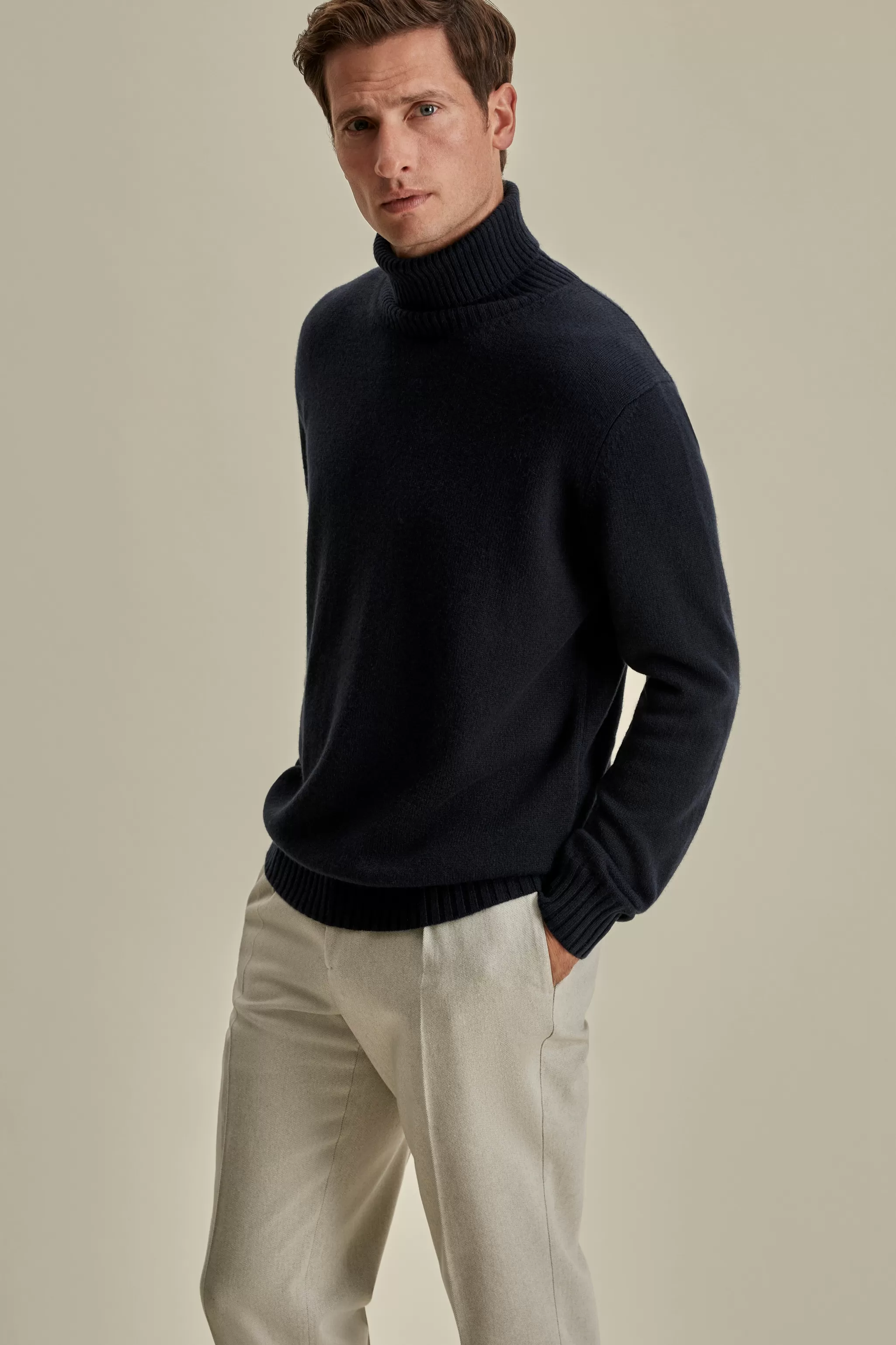 Thom Sweeney Knitwear*Cashmere Roll Neck Sweater