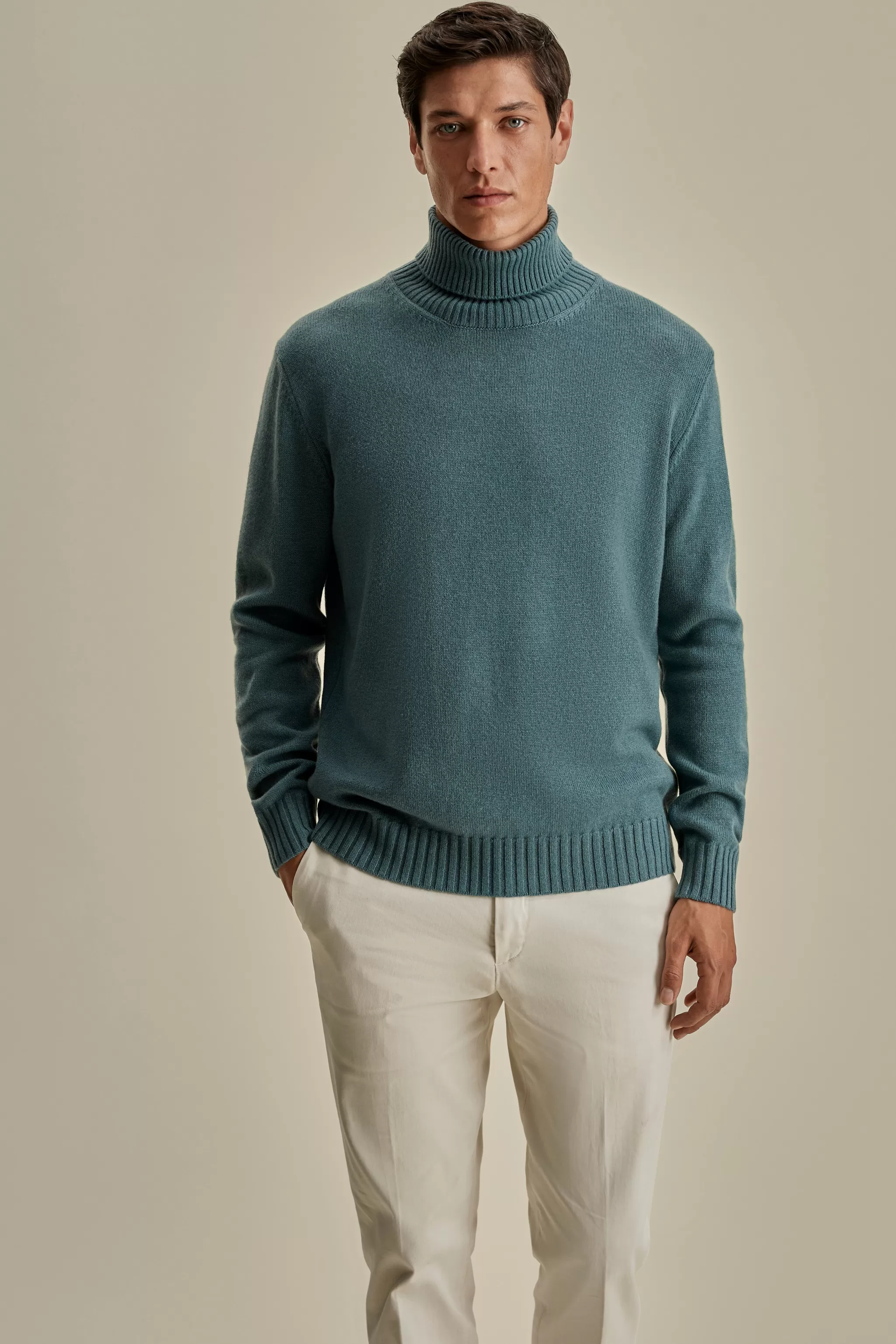 Thom Sweeney Knitwear*Cashmere Roll Neck Sweater