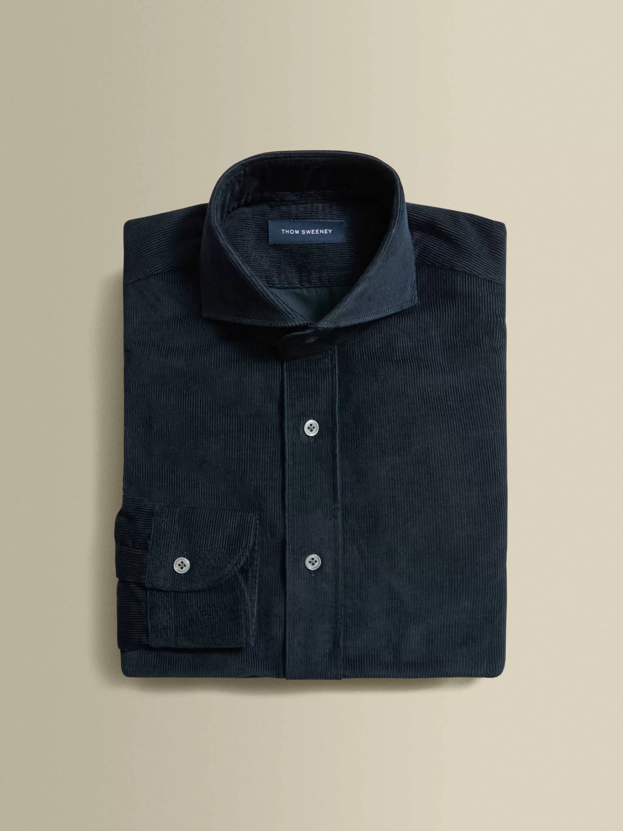 Thom Sweeney Shirts*Corduroy Cutaway Collar Shirt