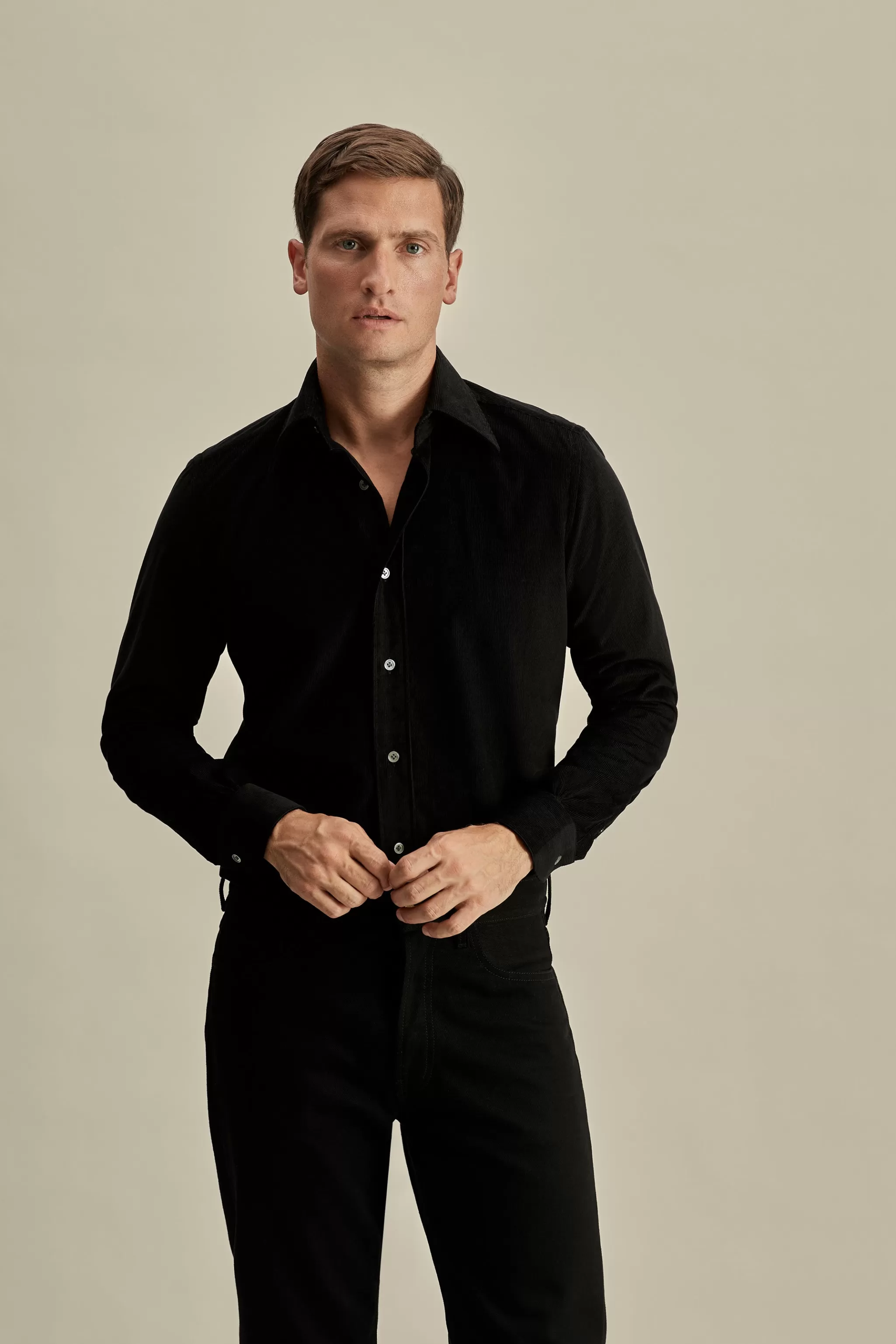 Thom Sweeney Shirts*Corduroy Point Collar Shirt