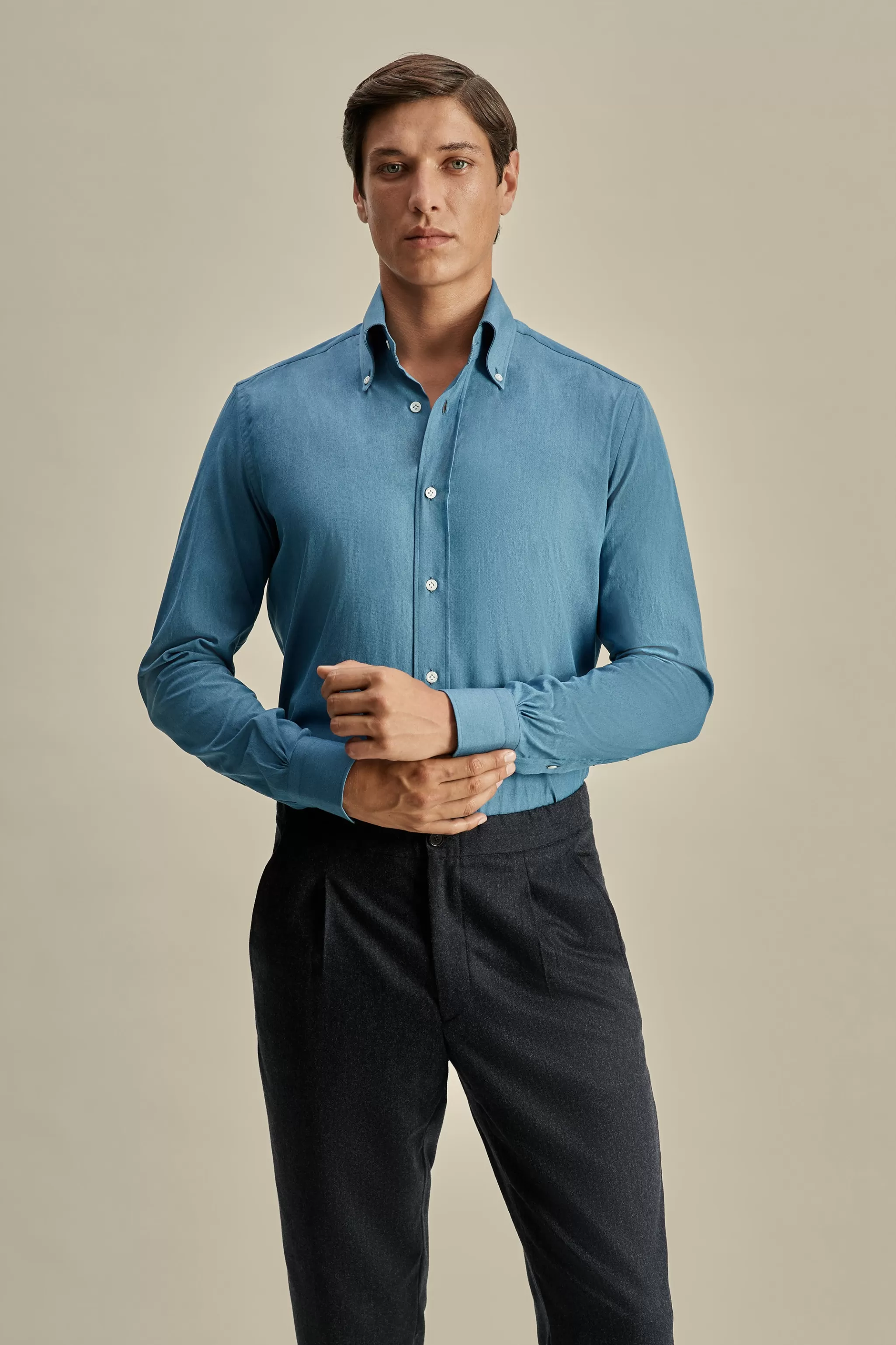 Thom Sweeney Shirts*Cotton Button Down Collar Shirt
