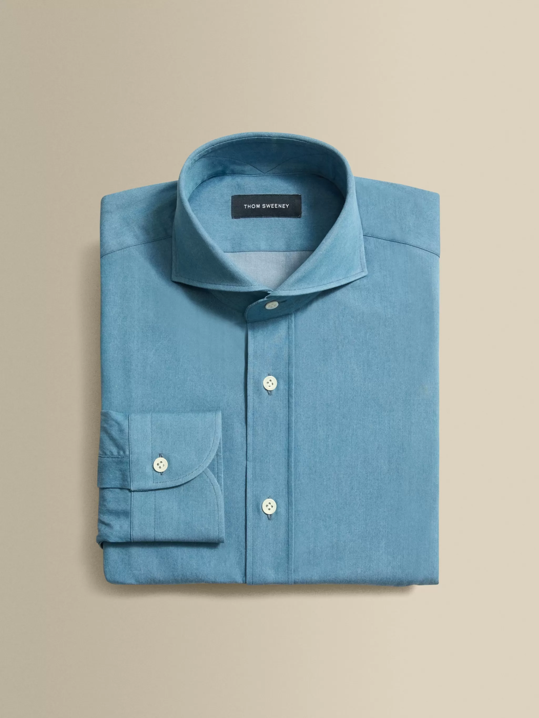 Thom Sweeney Shirts*Cotton Cutaway Collar Shirt
