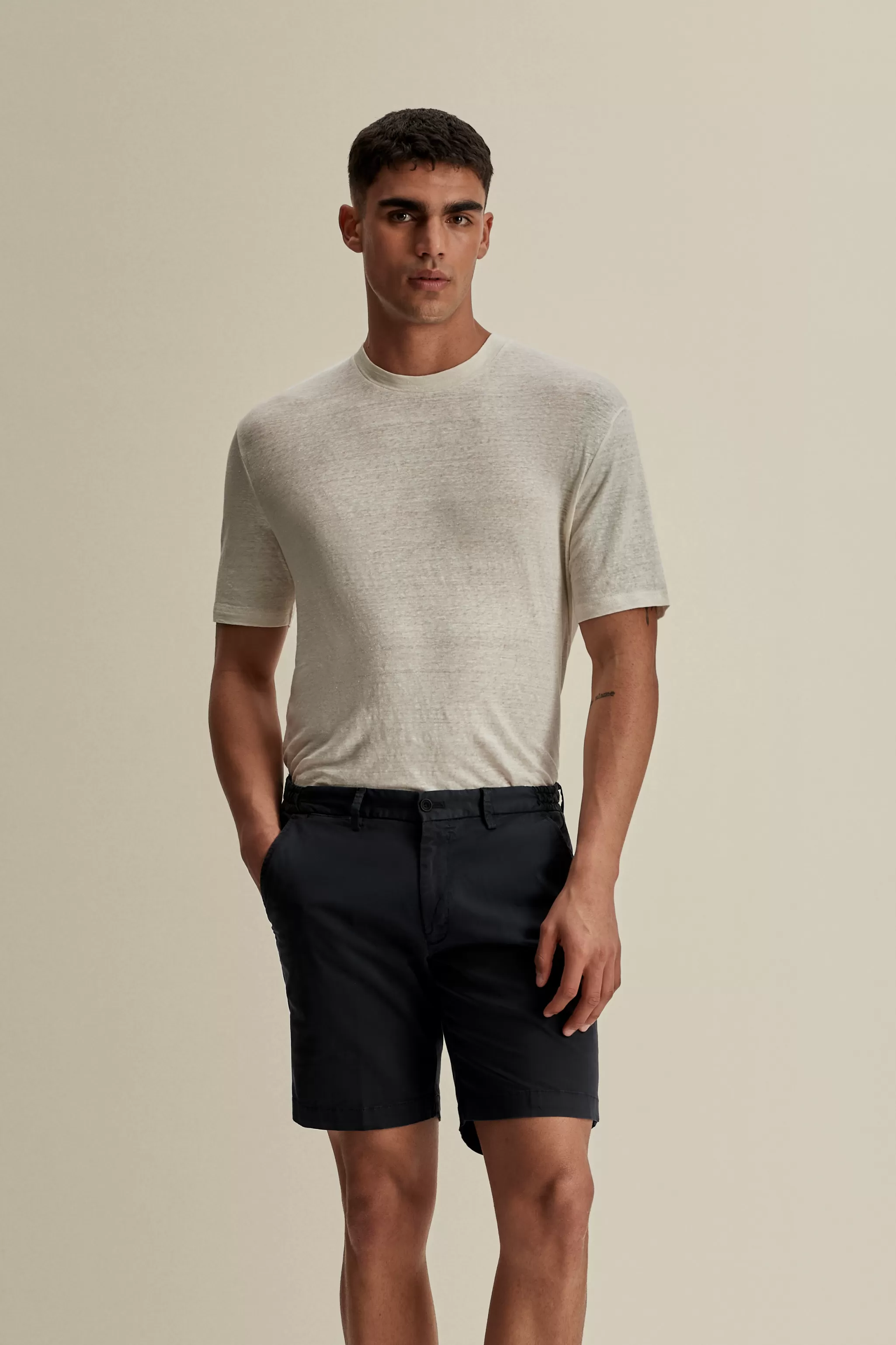 Thom Sweeney Trousers & Shorts*Cotton Flat Front Casual Shorts