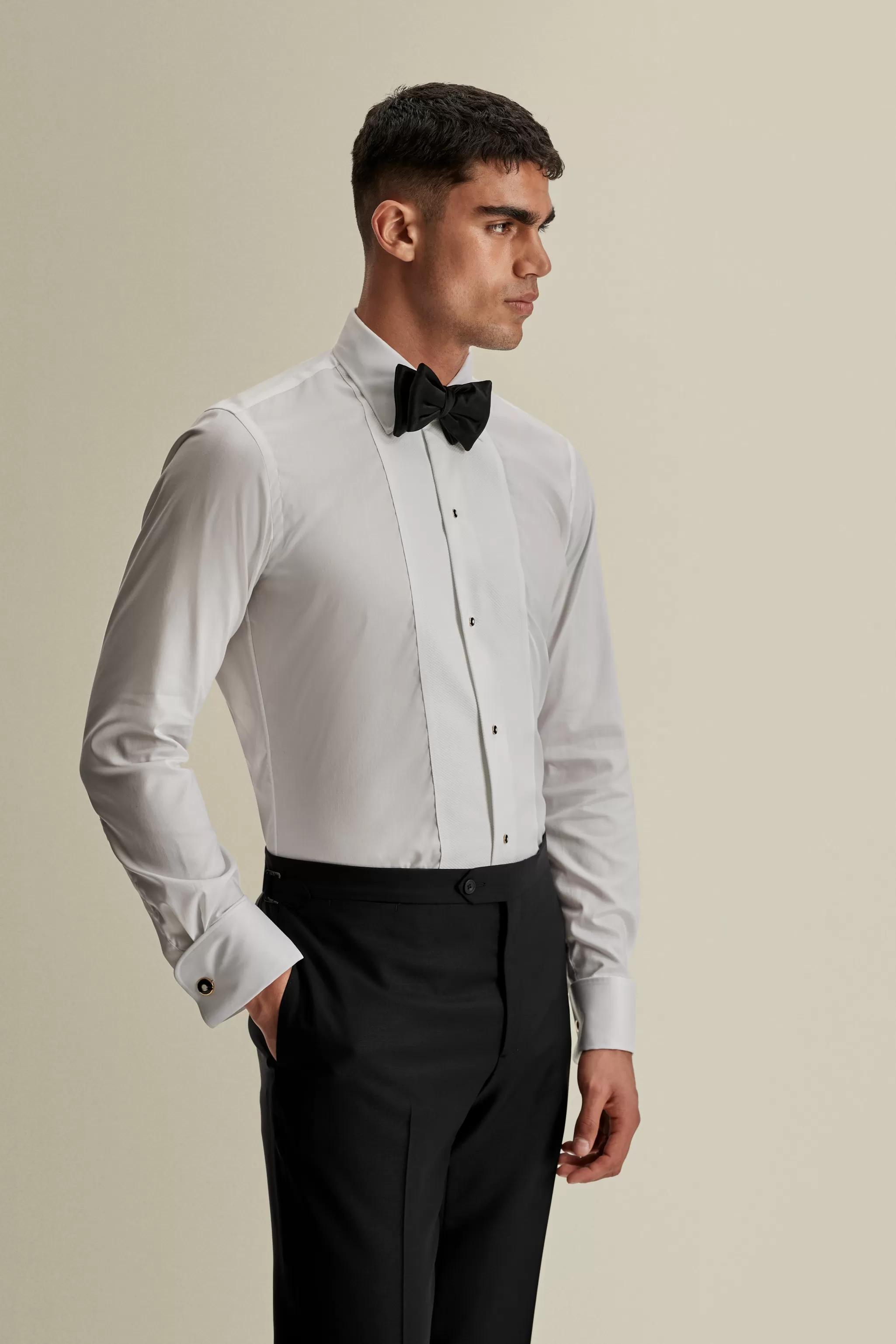 Thom Sweeney Shirts*Cotton Marcella Bib Front Formal Shirt