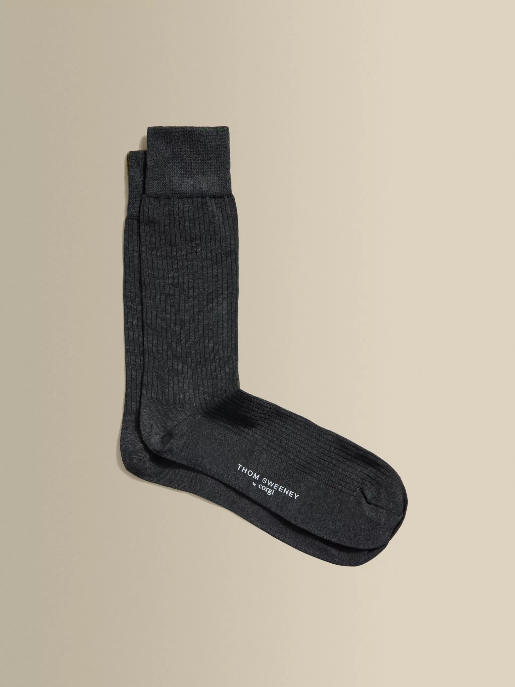 Thom Sweeney Accessories*Cotton Ribbed Dress Sock