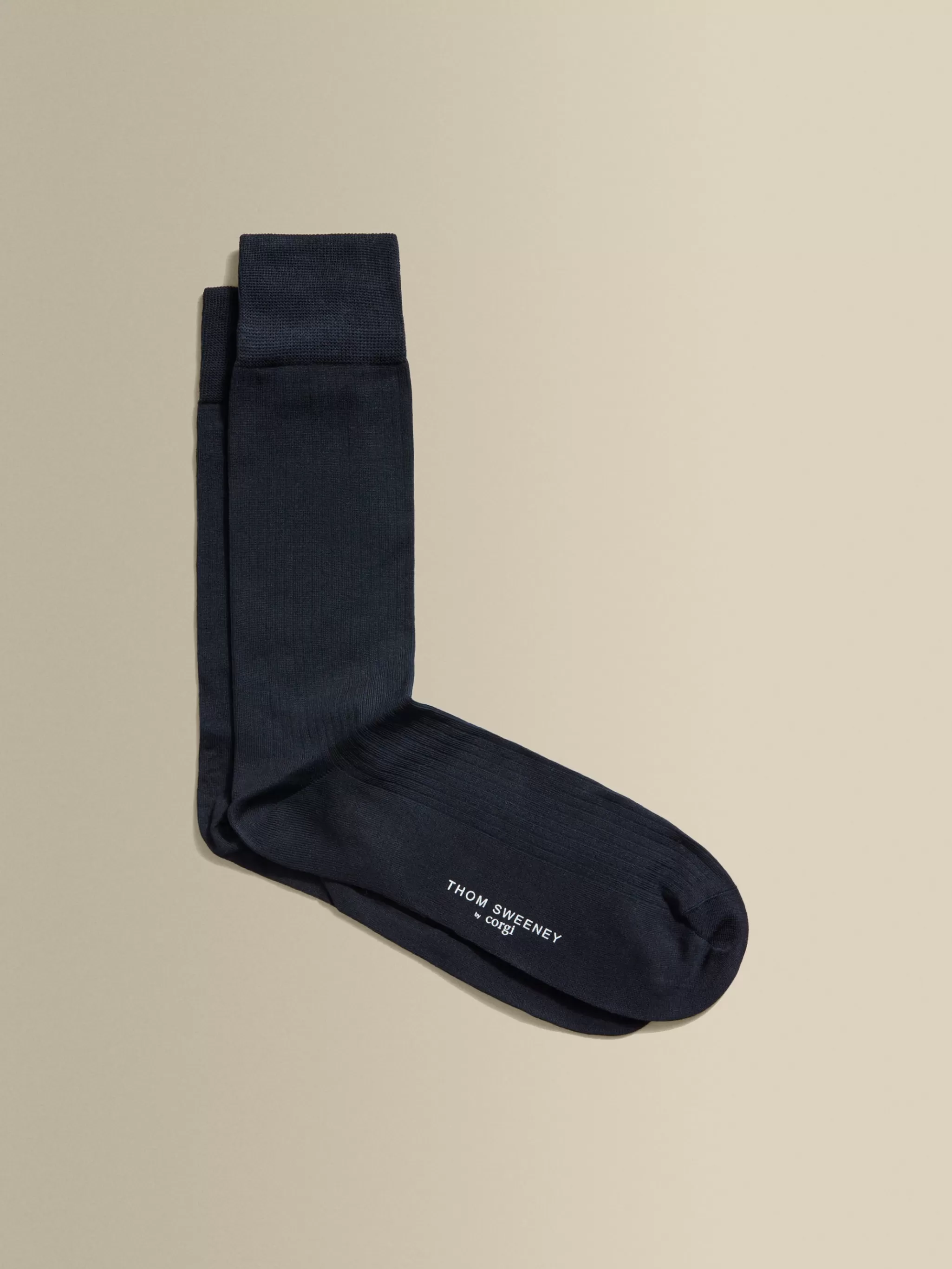 Thom Sweeney Accessories*Cotton Ribbed Dress Sock