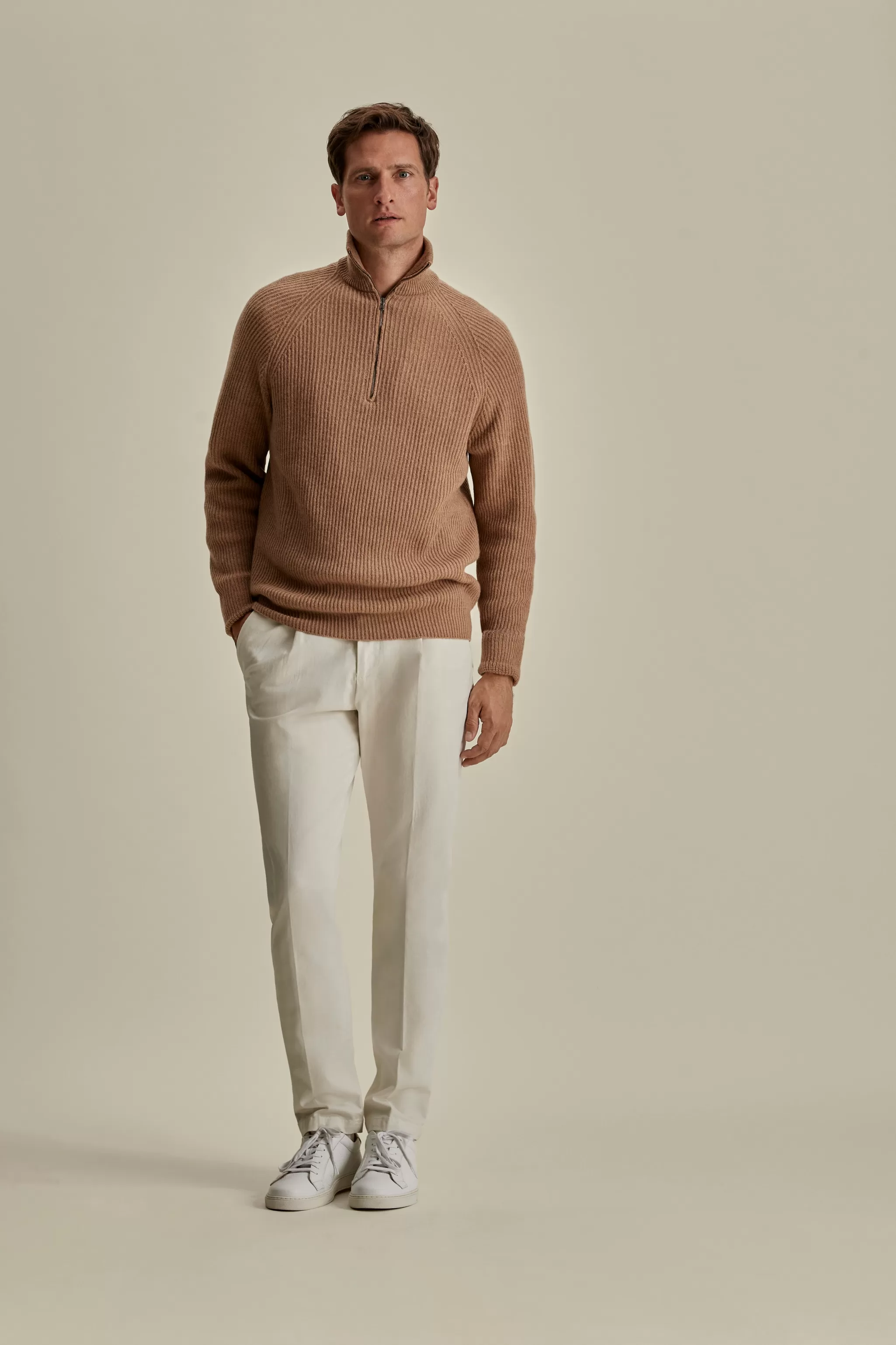 Thom Sweeney Trousers & Shorts*Cotton Single Pleat Chinos