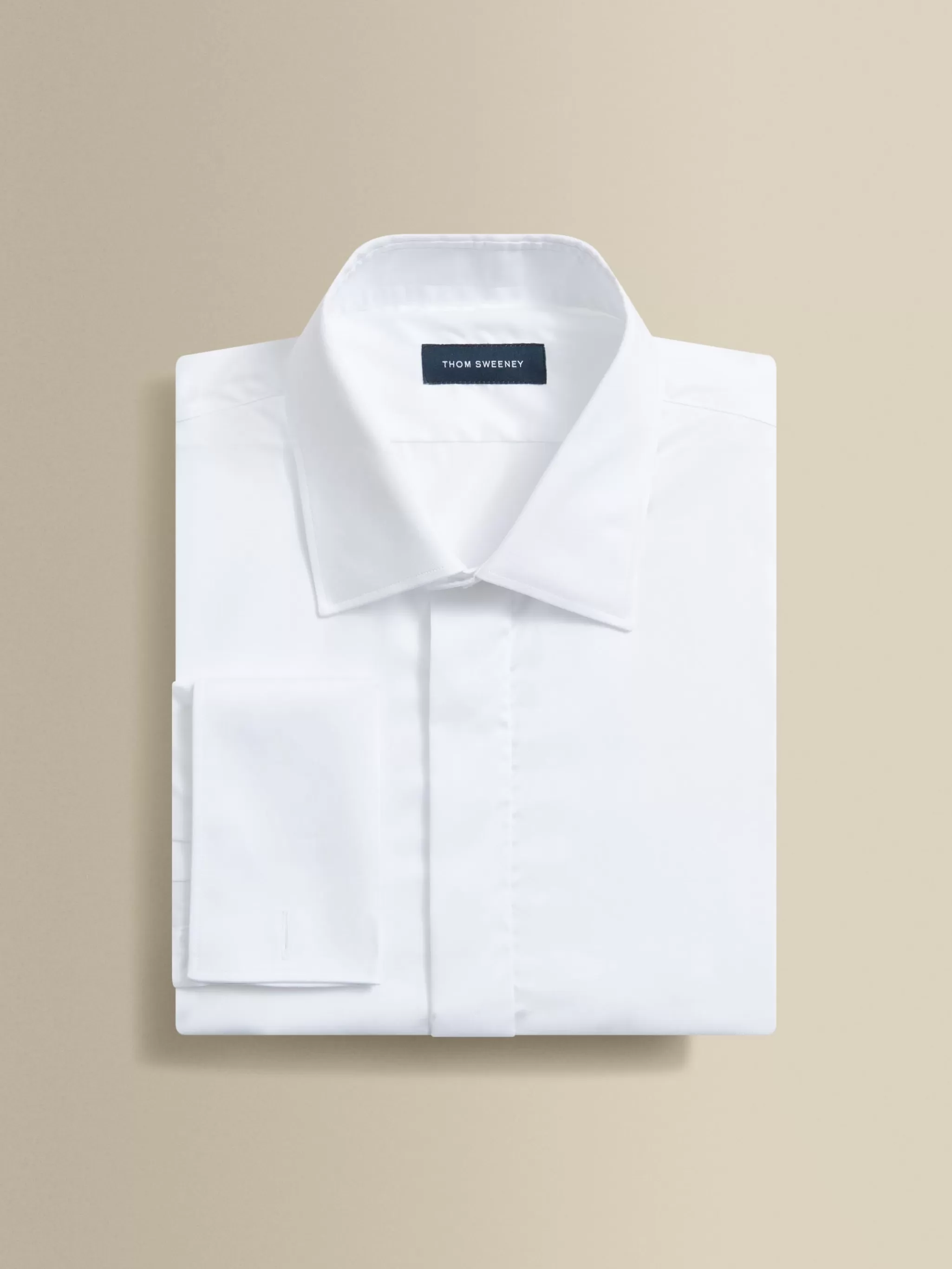 Thom Sweeney Shirts*Cotton Stretch Fly Front Dress Shirt