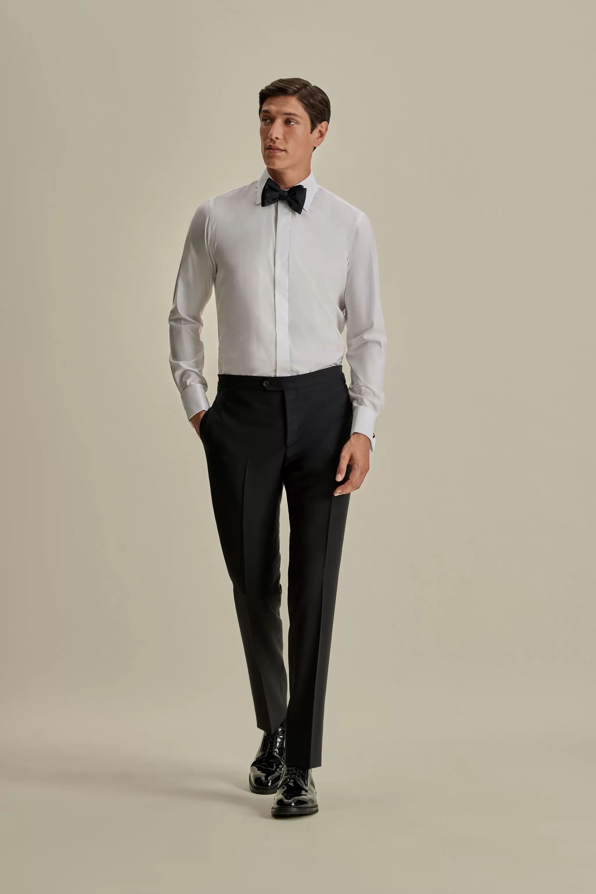 Thom Sweeney Shirts*Cotton Stretch Fly Front Dress Shirt