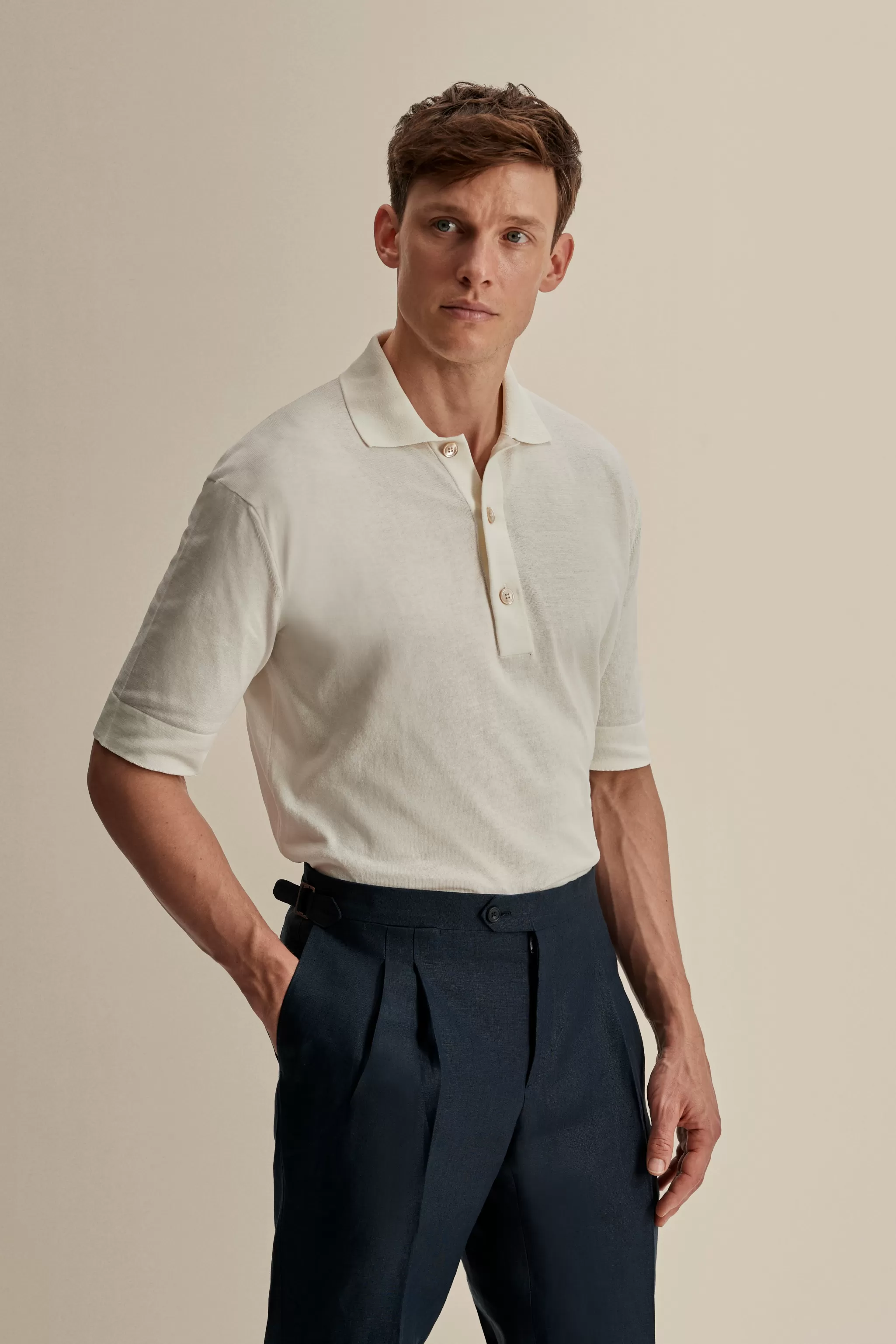 Thom Sweeney T-Shirts & Polos | Knitwear*Crepe Cotton Polo Shirt