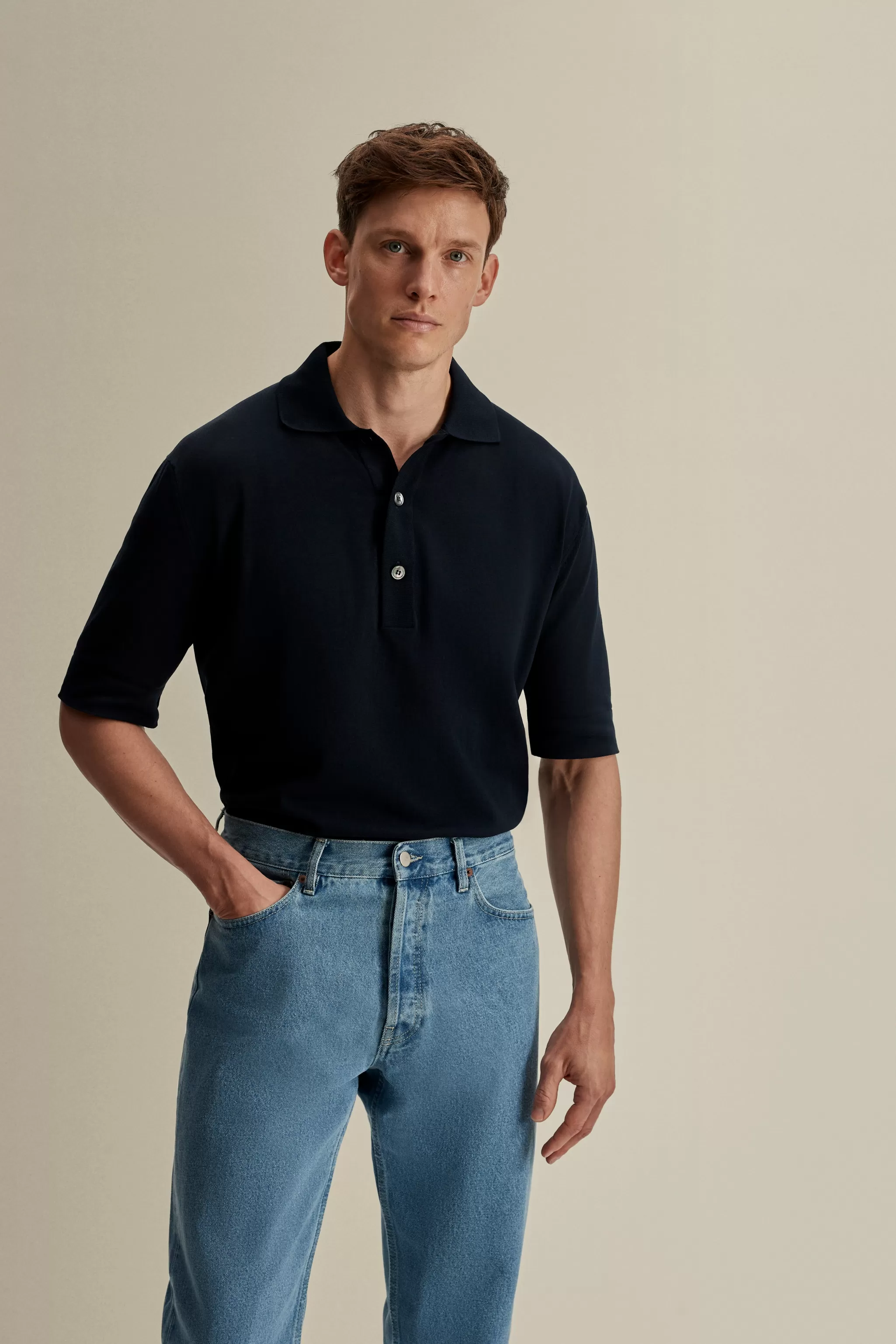 Thom Sweeney T-Shirts & Polos | Knitwear*Crepe Cotton Polo Shirt