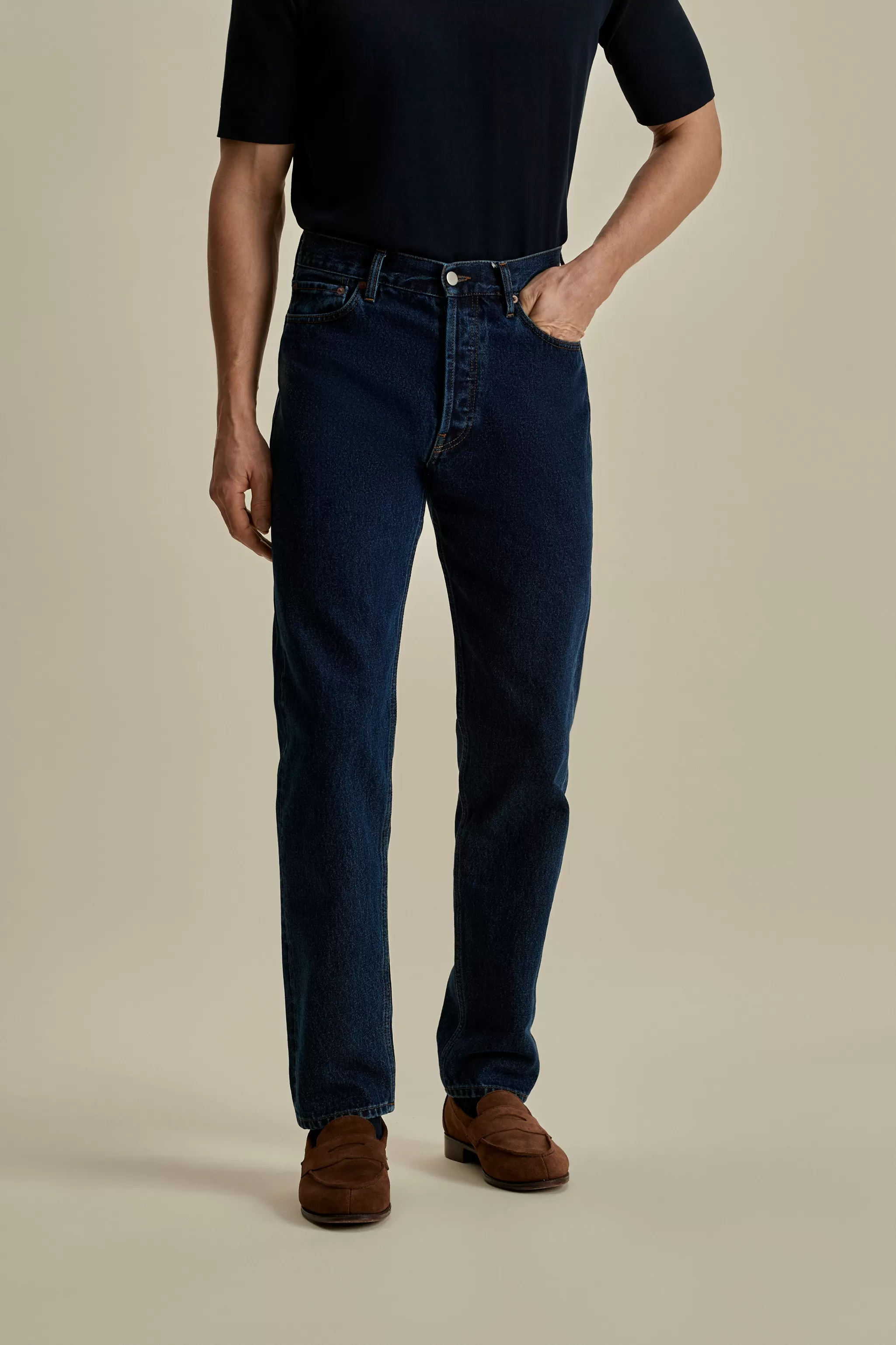 Thom Sweeney Trousers & Shorts*Denim Easy Fit Jeans