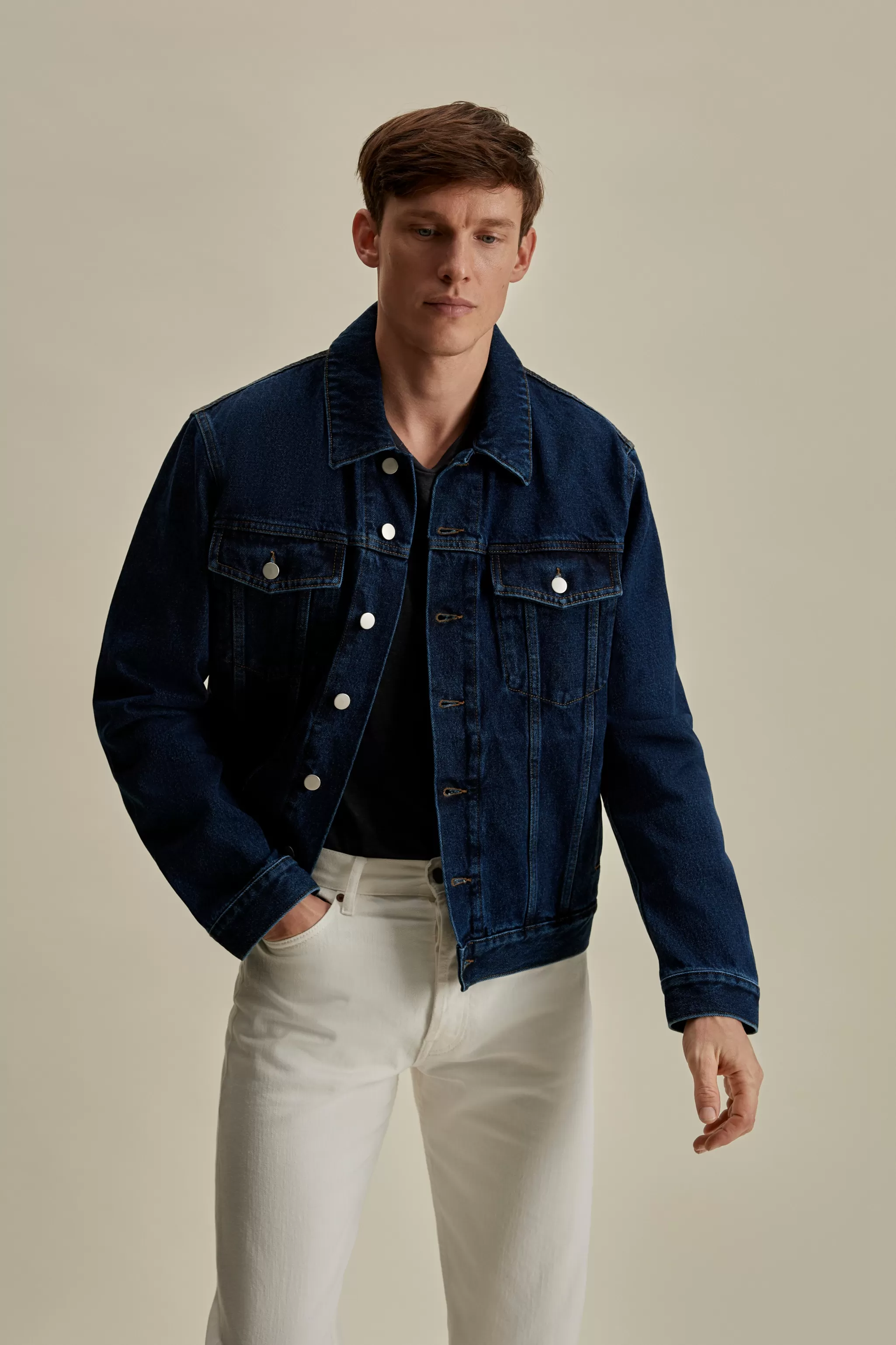 Thom Sweeney Outerwear*Denim Trucker Jacket