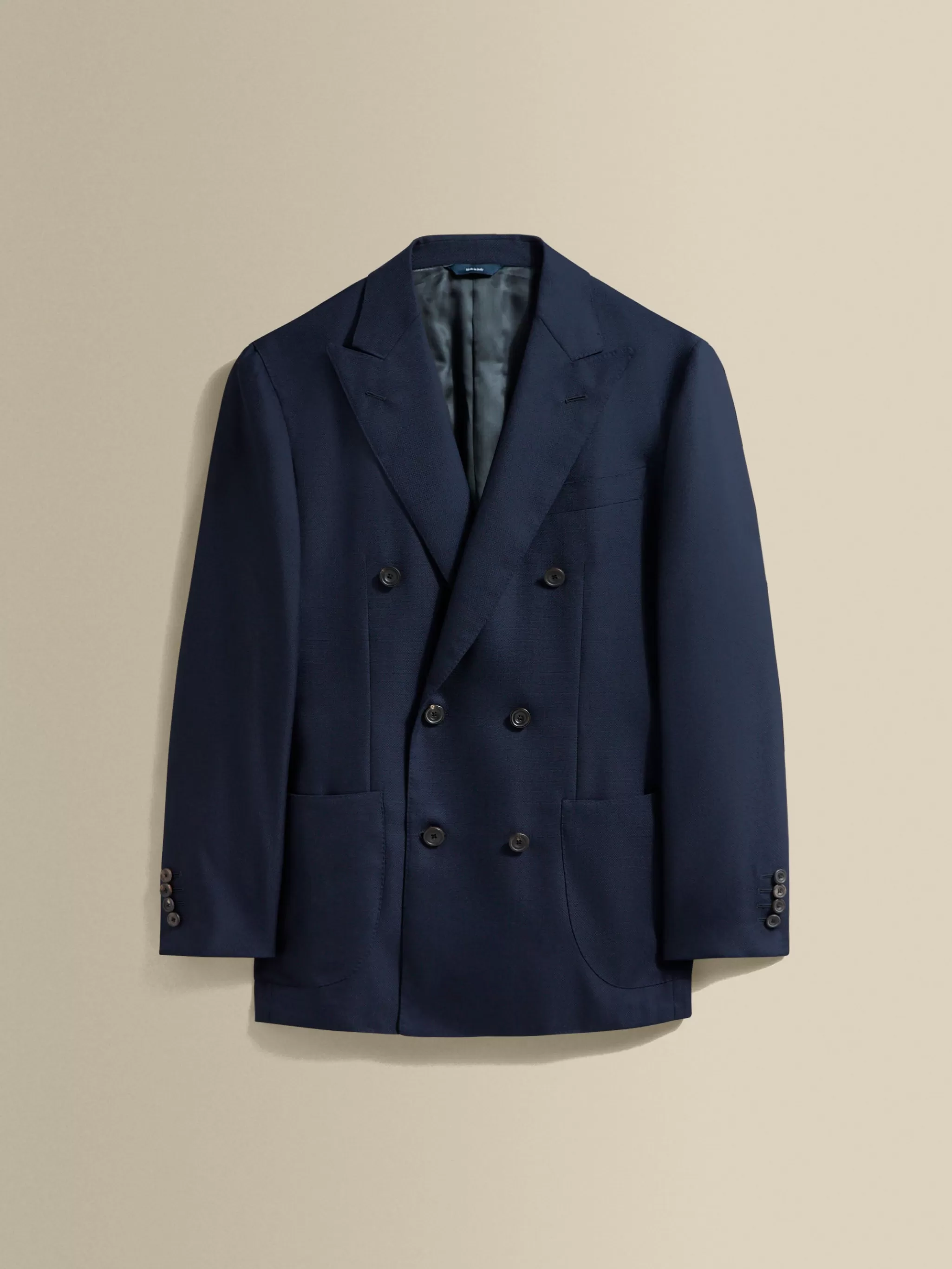 Thom Sweeney Tailoring*Double Breasted Wool Hopsack Jacket