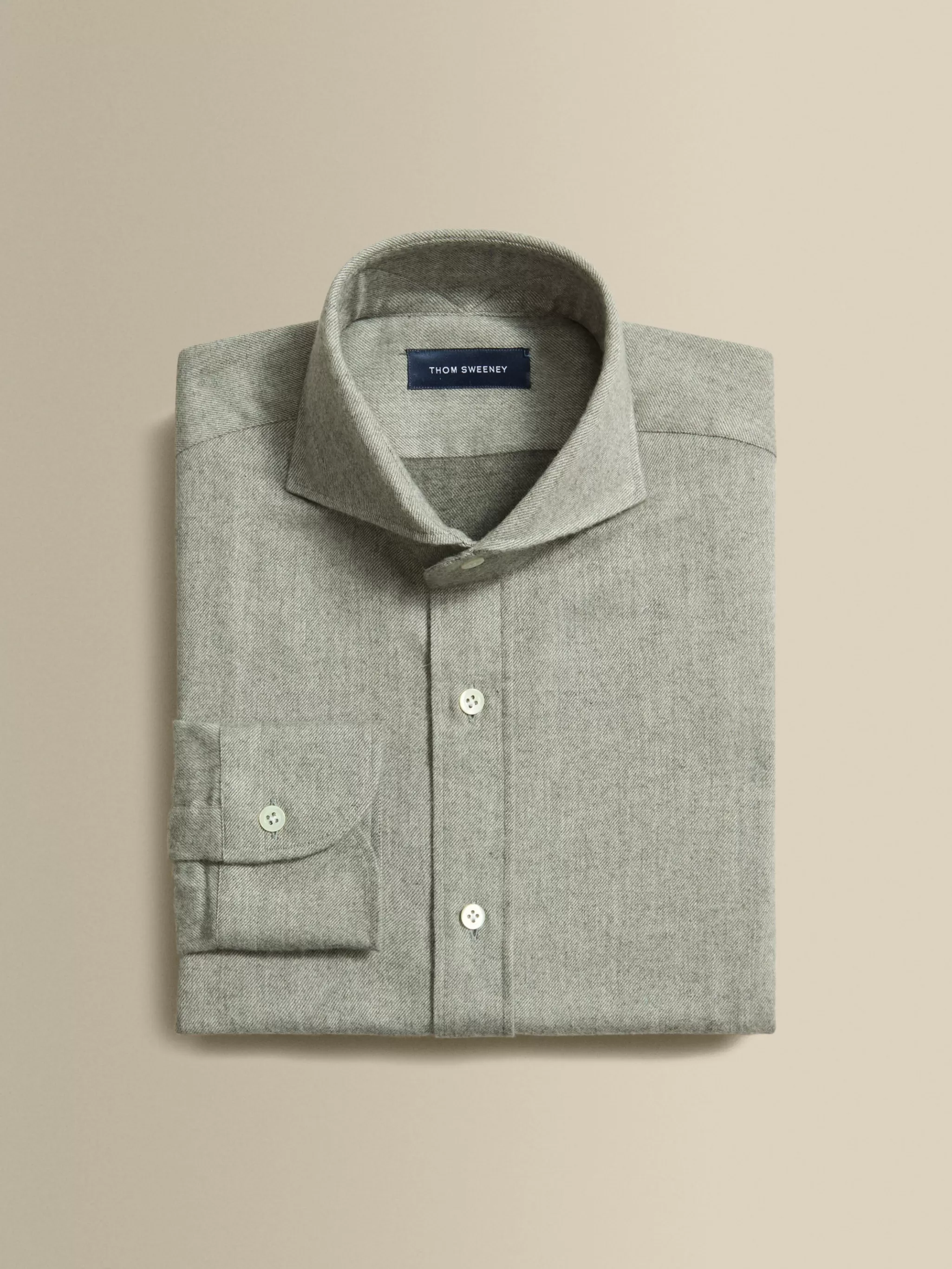 Thom Sweeney Shirts*Flannel Cutaway Collar Shirt