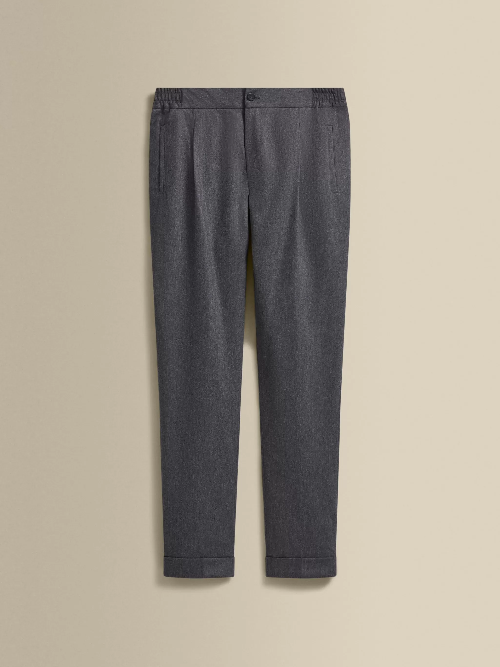 Thom Sweeney Trousers & Shorts*Flannel Easy Fit Tailored Trousers