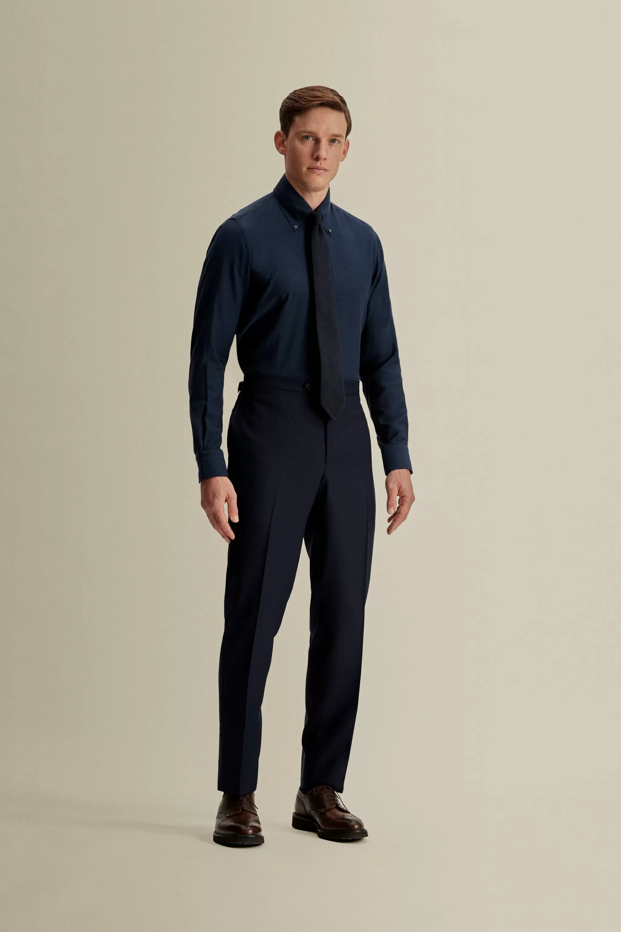 Thom Sweeney Trousers & Shorts | Tailoring*Flat Front Wool Hopsack Trousers