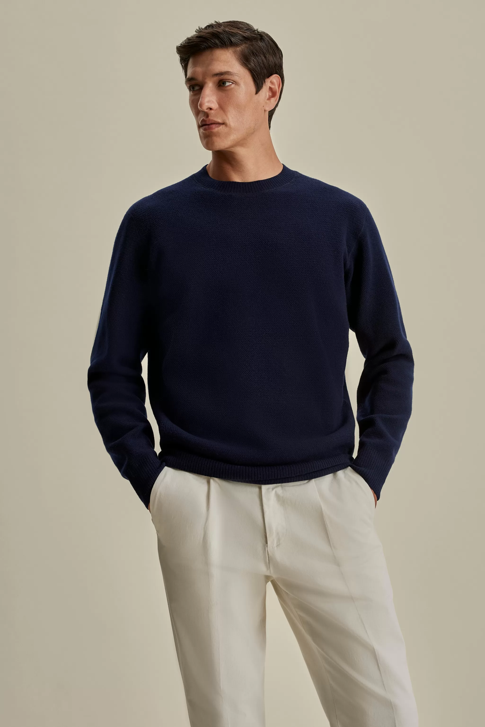 Thom Sweeney Knitwear*Japanese Wool Crew Neck Sweater