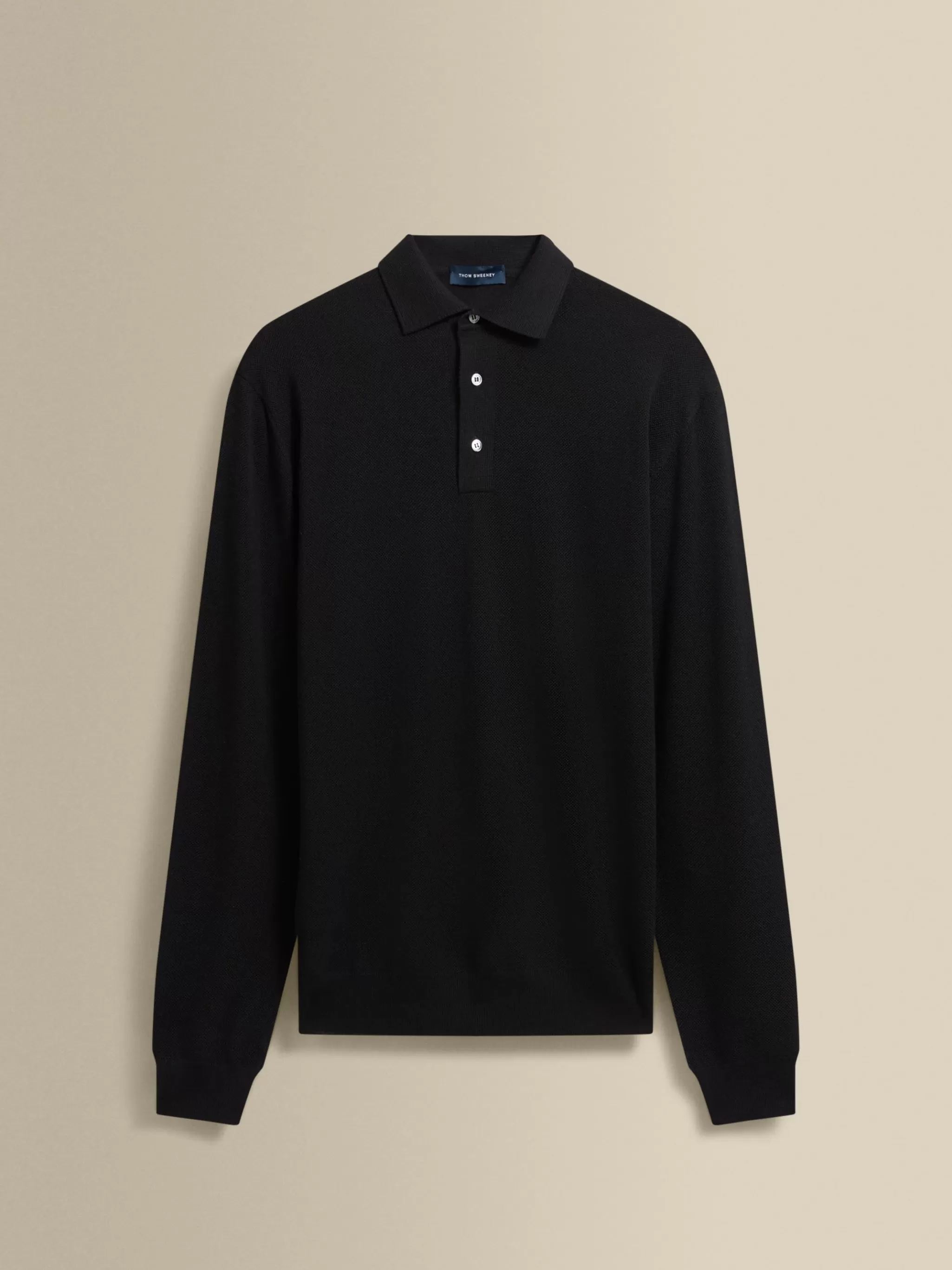 Thom Sweeney T-Shirts & Polos | Knitwear*Knitted Merino Wool Long Sleeve Polo Shirt