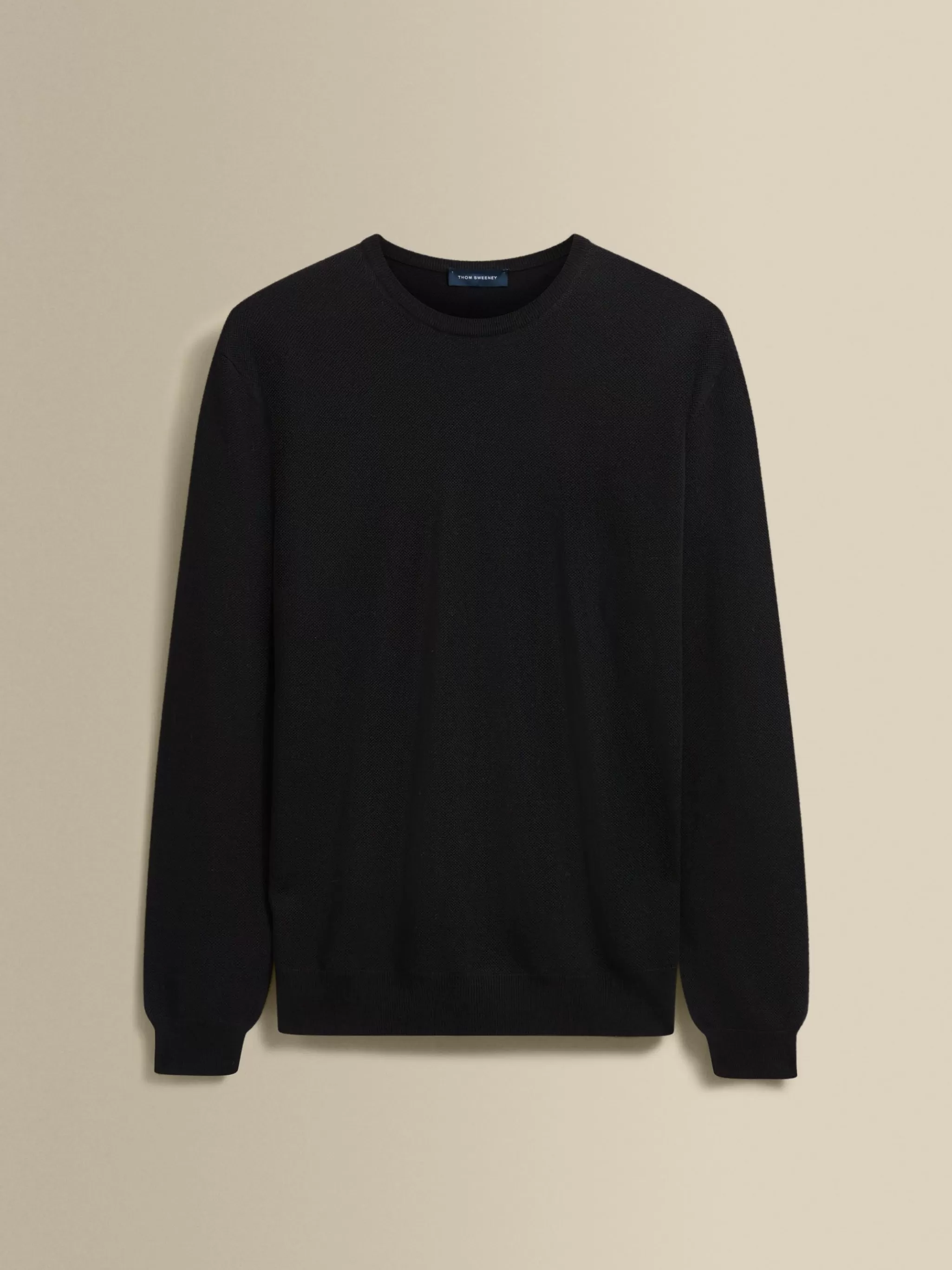 Thom Sweeney Knitwear*Knitted Merino Wool Long Sleeve T-Shirt