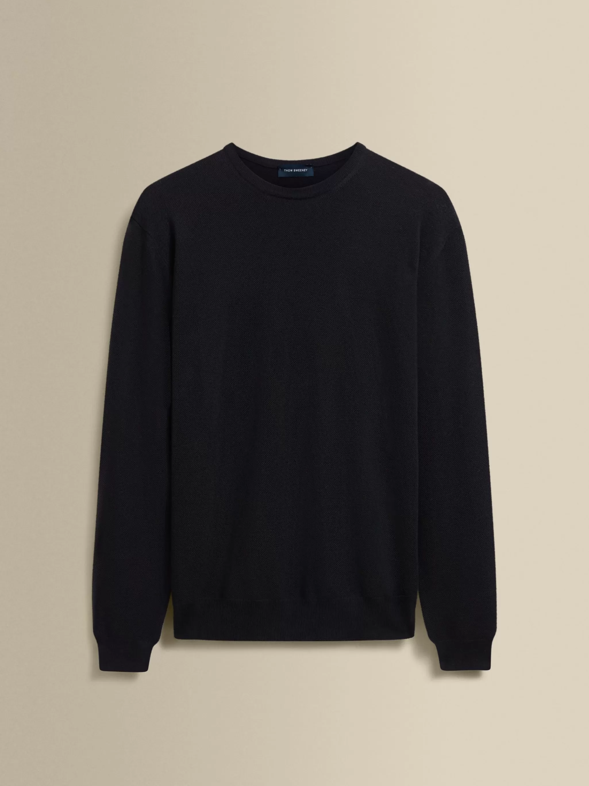 Thom Sweeney Knitwear*Knitted Merino Wool Long Sleeve T-Shirt