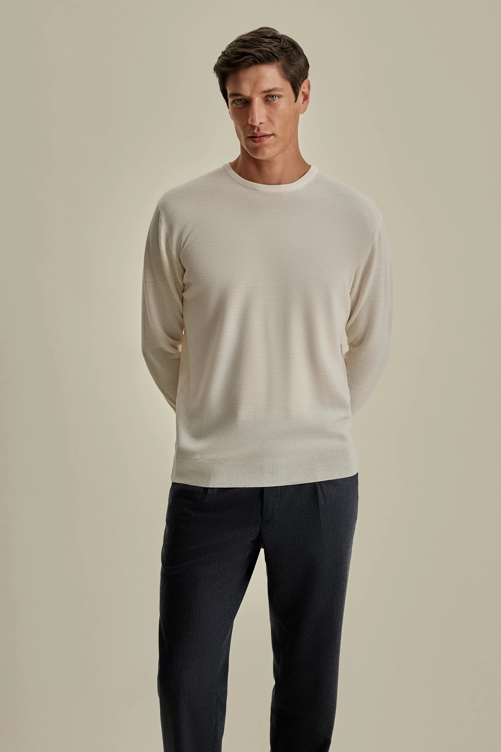 Thom Sweeney T-Shirts & Polos | Knitwear*Knitted Merino Wool Long Sleeve T-Shirt