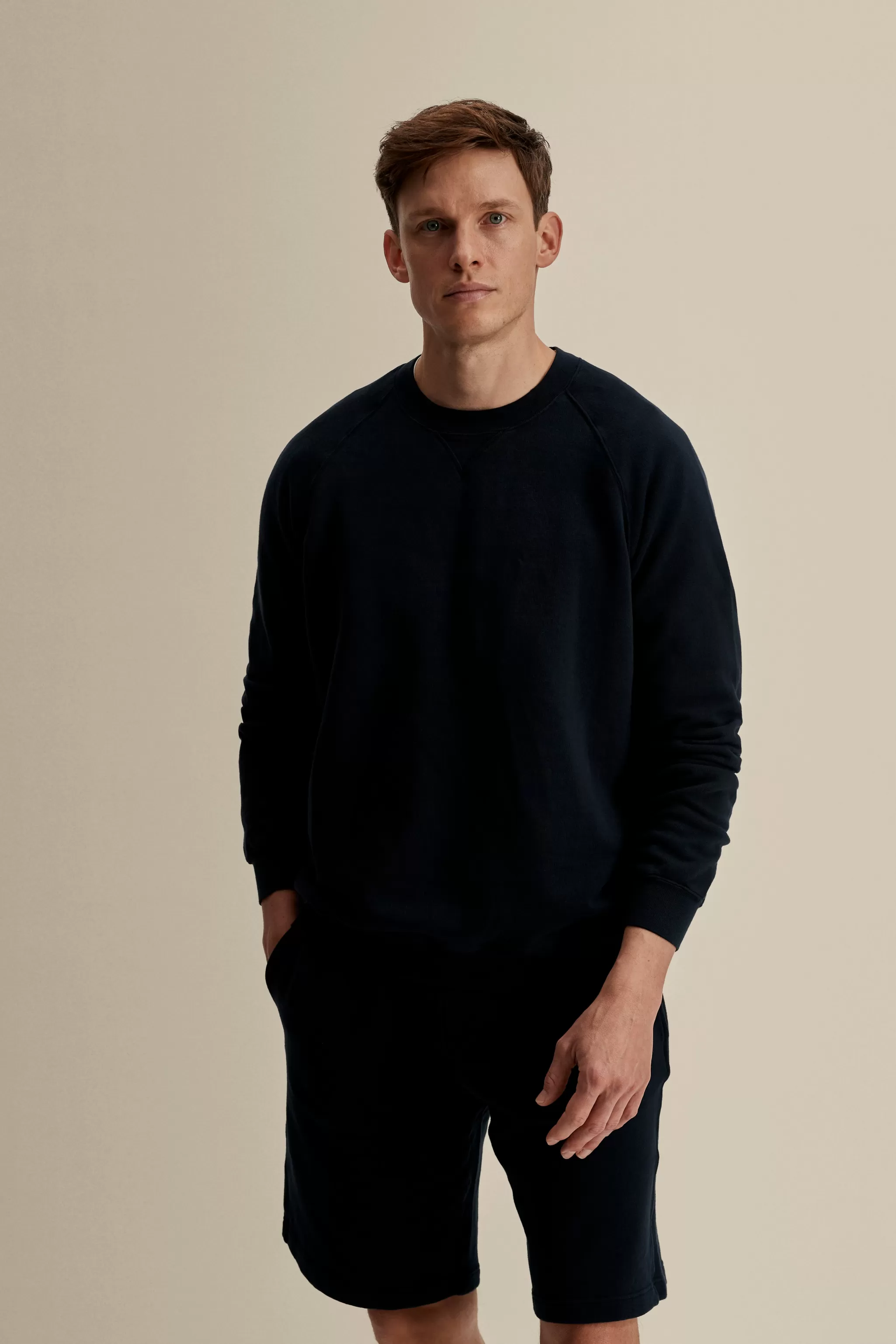 Thom Sweeney Loungewear*Loopback Cotton Raglan Sweater