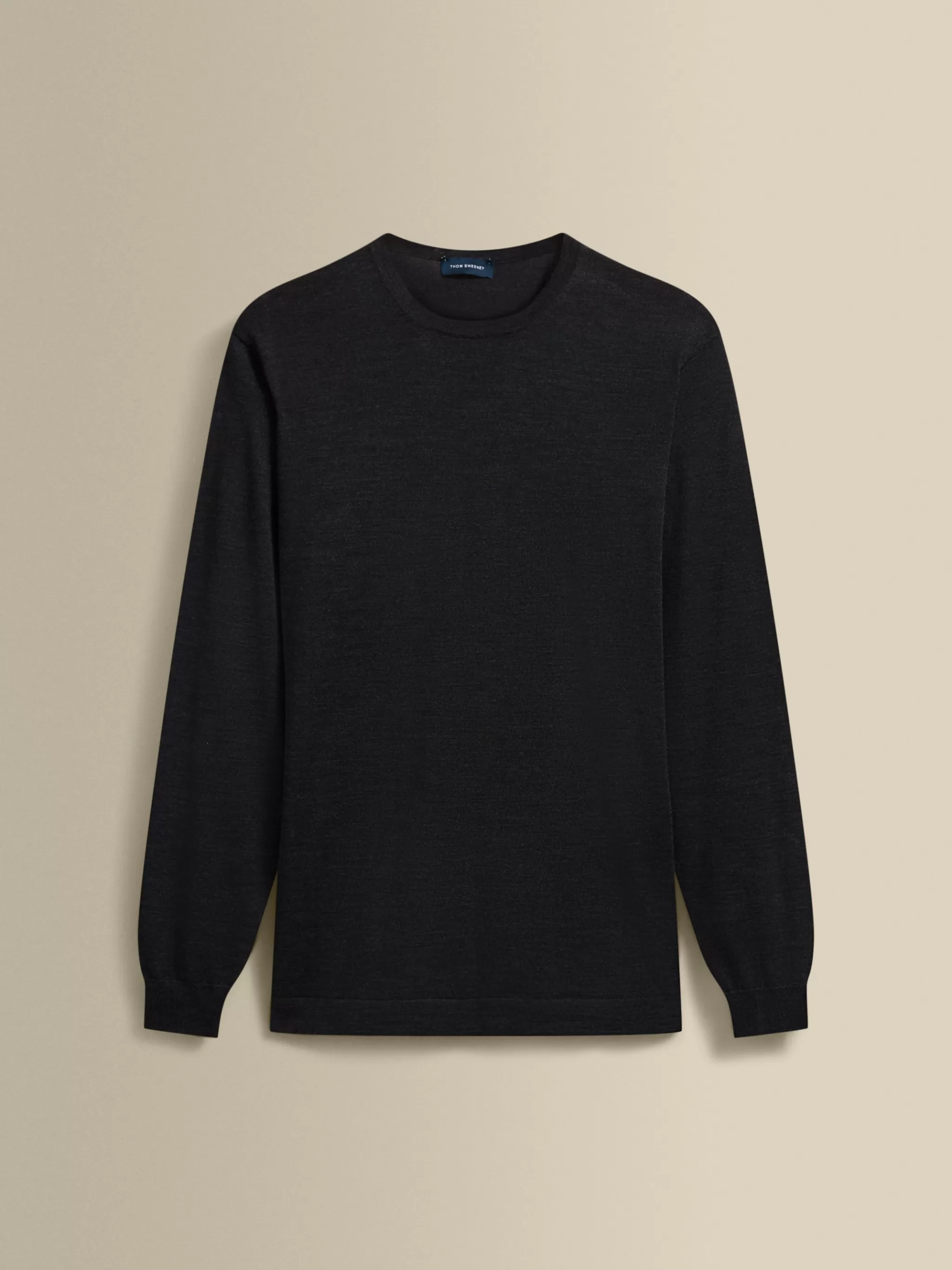 Thom Sweeney Knitwear*Merino Wool Extrafine Crew Neck Sweater