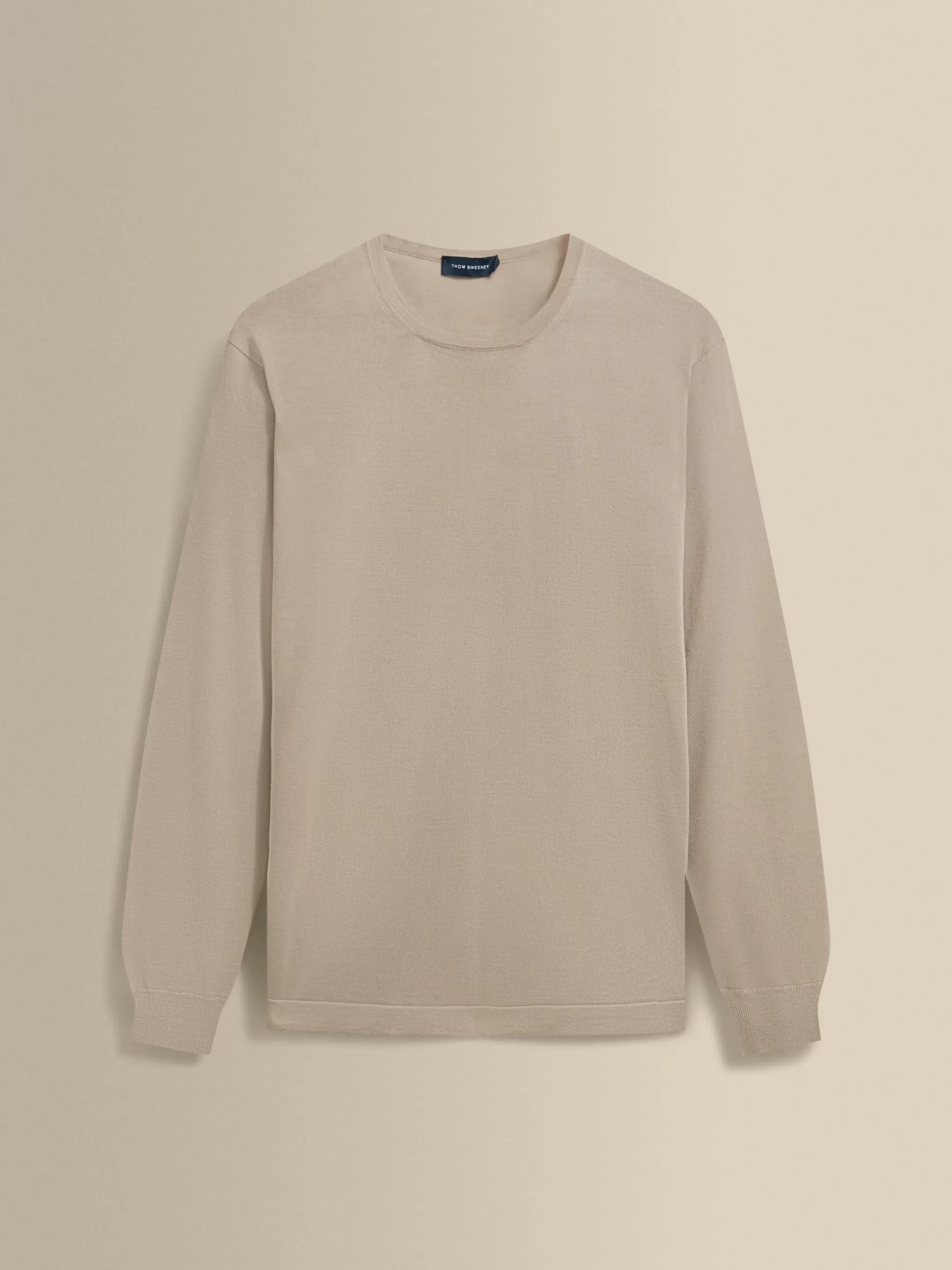 Thom Sweeney Knitwear*Merino Wool Extrafine Crew Neck Sweater