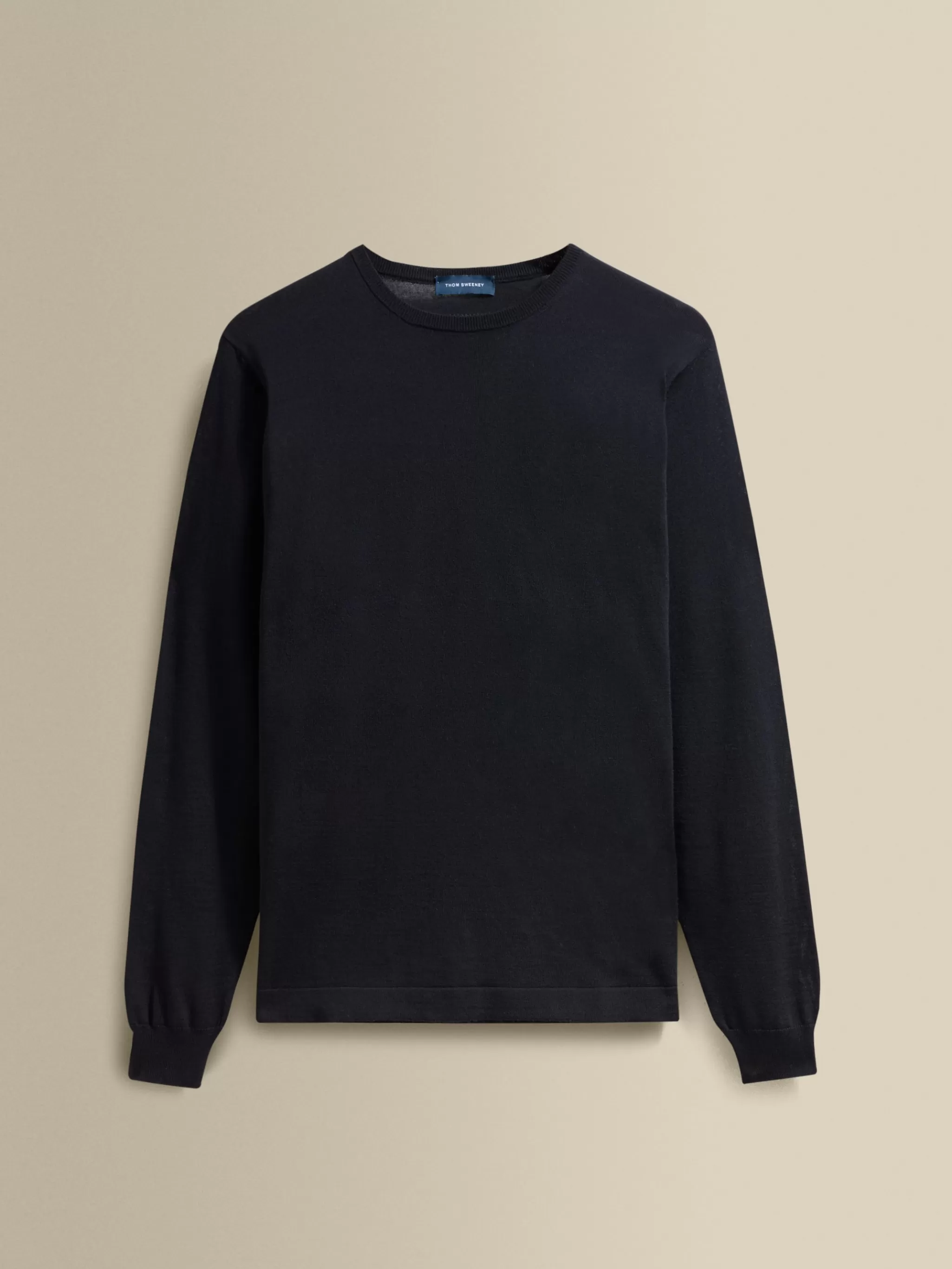 Thom Sweeney Knitwear*Merino Wool Extrafine Crew Neck Sweater