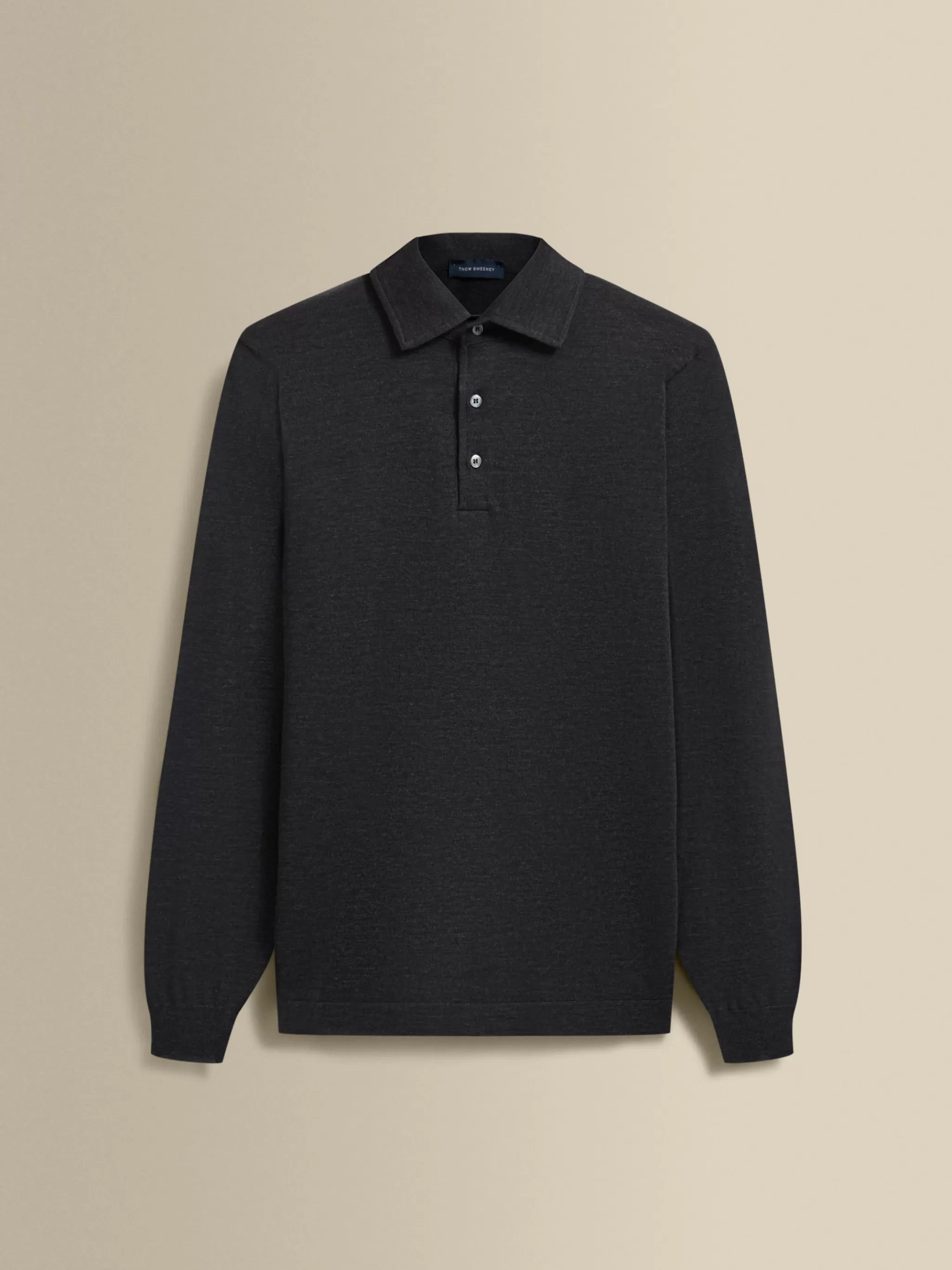 Thom Sweeney T-Shirts & Polos | Knitwear*Merino Wool Extrafine Long Sleeve Polo Shirt