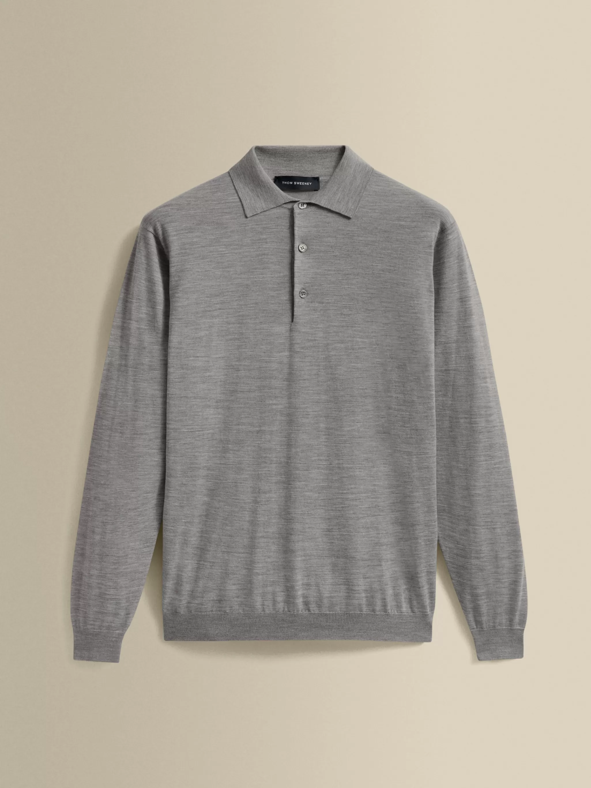 Thom Sweeney T-Shirts & Polos | Knitwear*Merino Wool Fine Gauge Long Sleeve Polo Shirt
