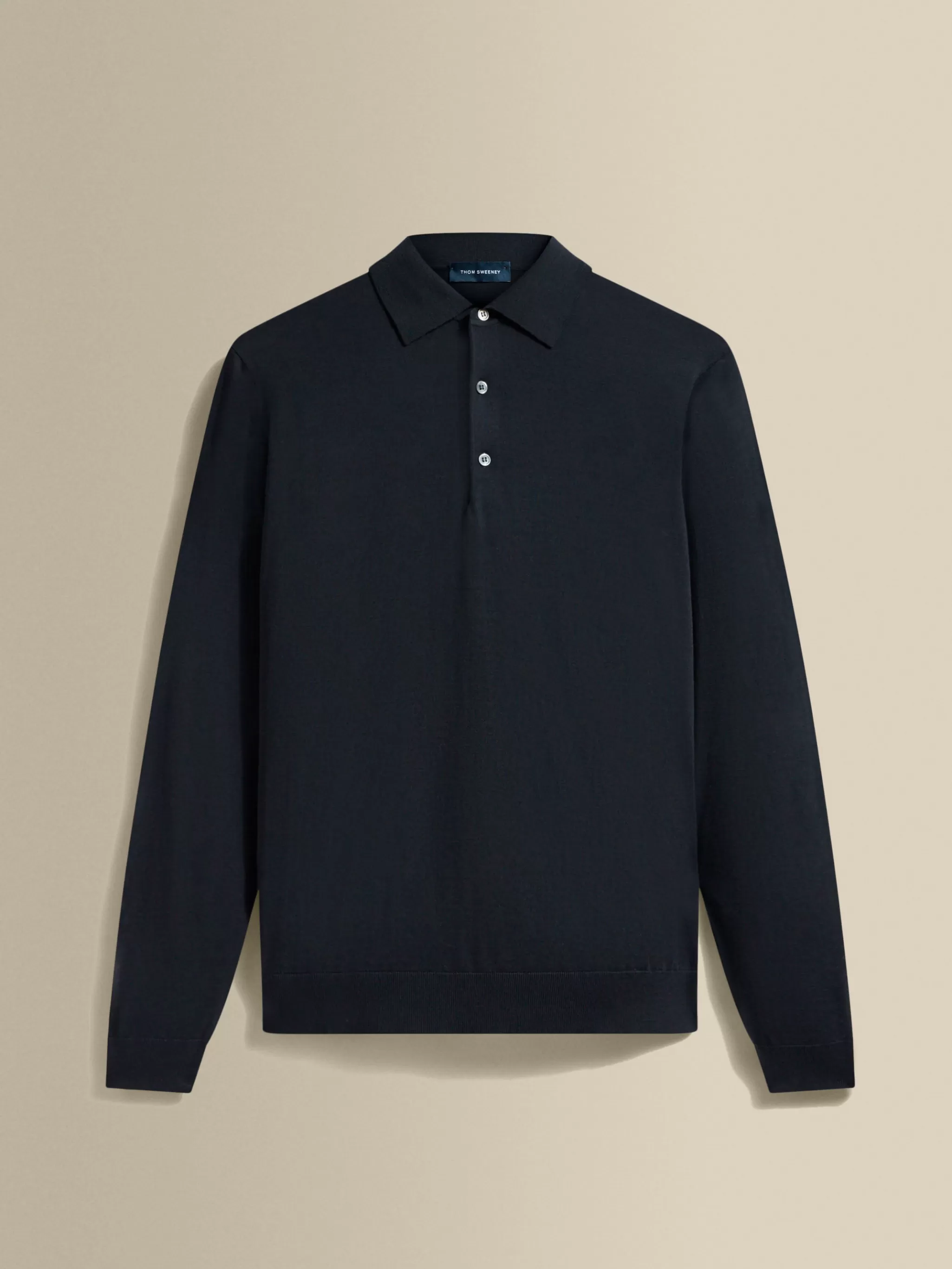 Thom Sweeney T-Shirts & Polos | Knitwear*Merino Wool Fine Gauge Long Sleeve Polo Shirt