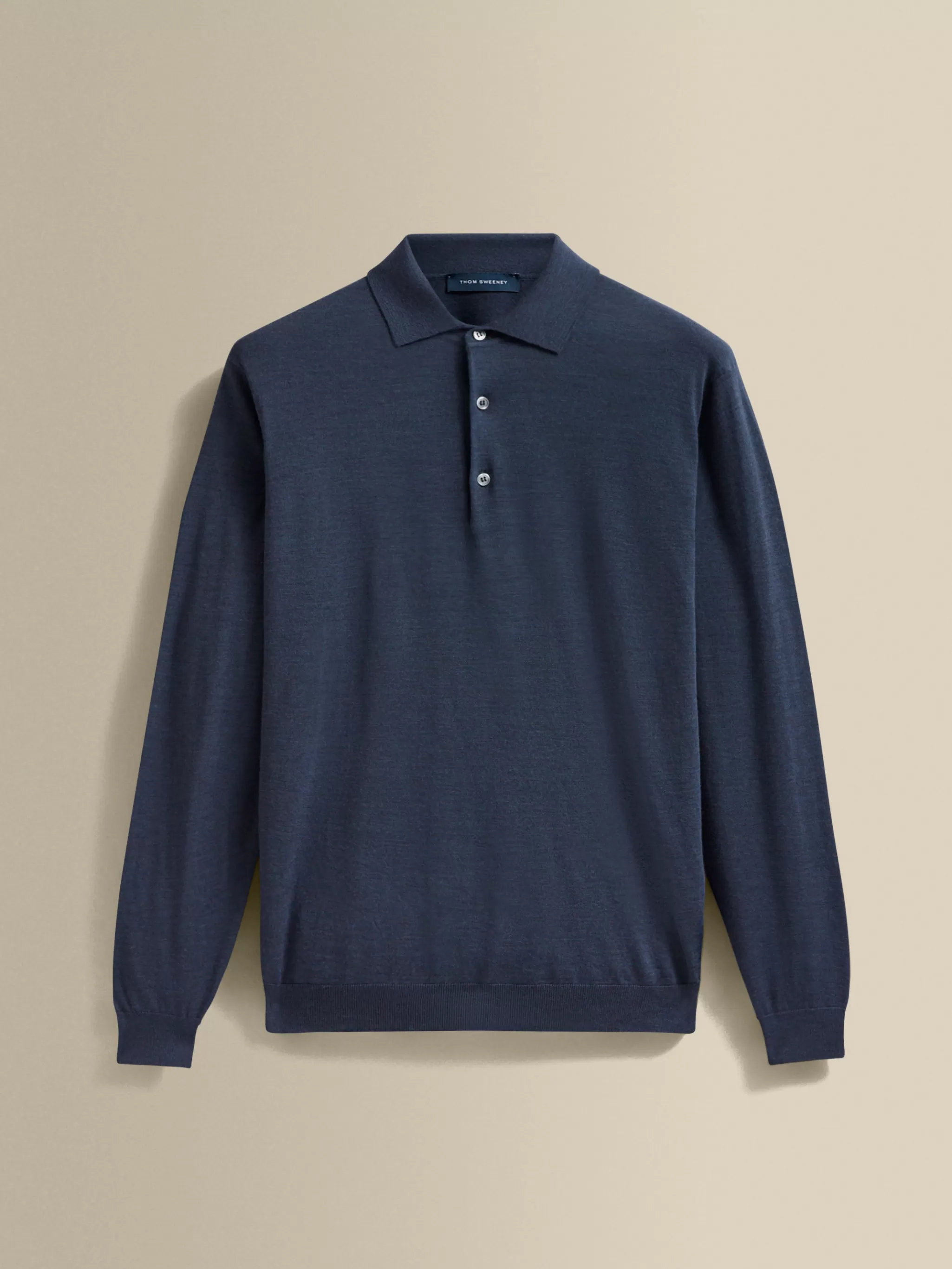 Thom Sweeney T-Shirts & Polos | Knitwear*Merino Wool Fine Gauge Long Sleeve Polo Shirt