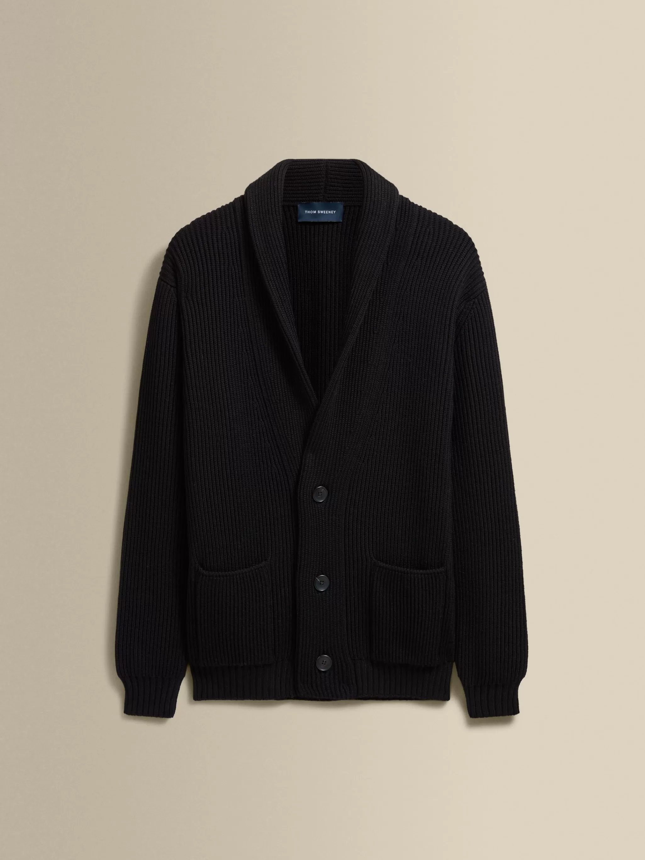 Thom Sweeney Knitwear*Merino Wool Single Breasted Shawl Cardigan
