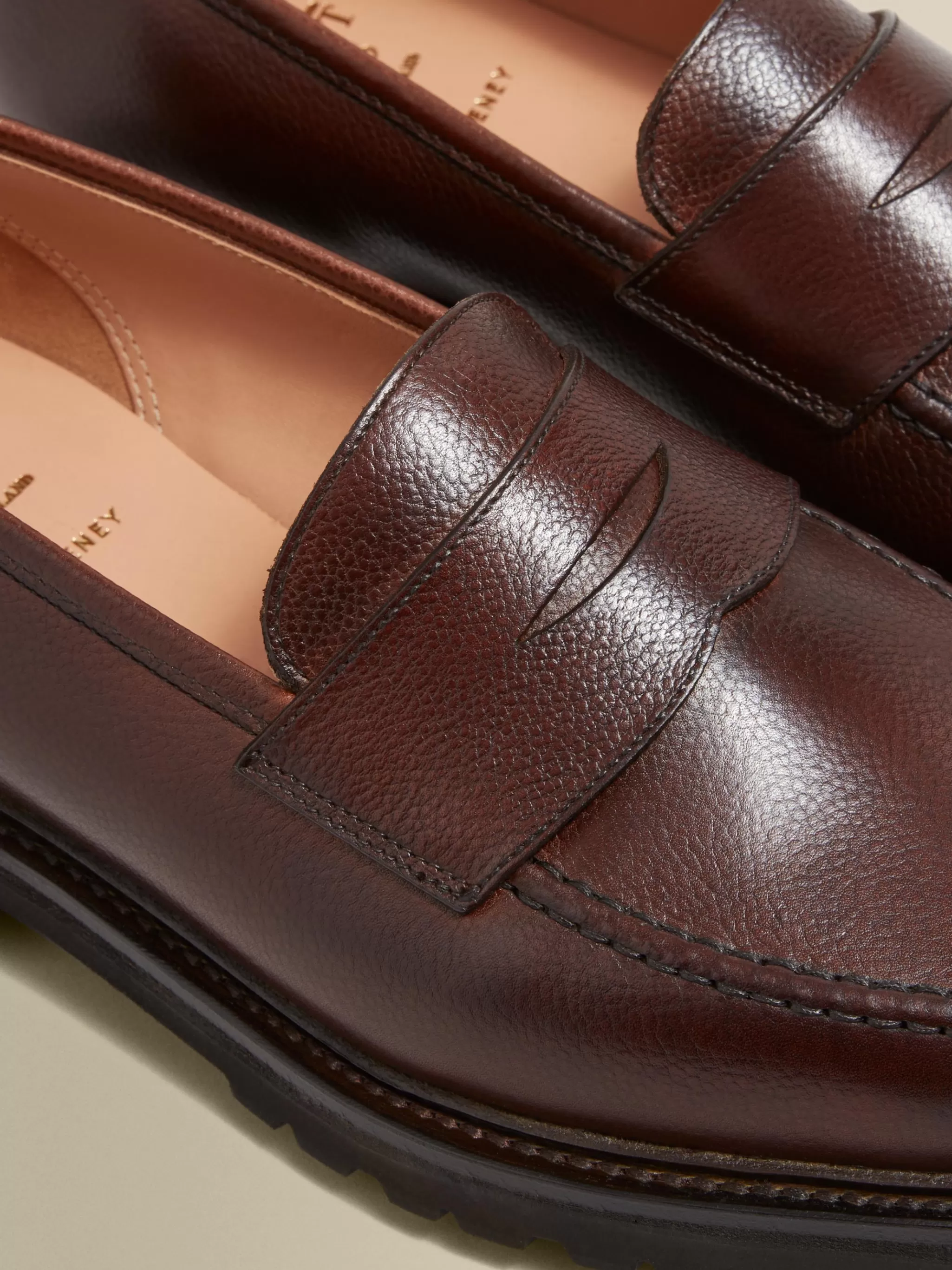 Thom Sweeney Shoes*Pebble Grain Leather Penny Loafer Shoes