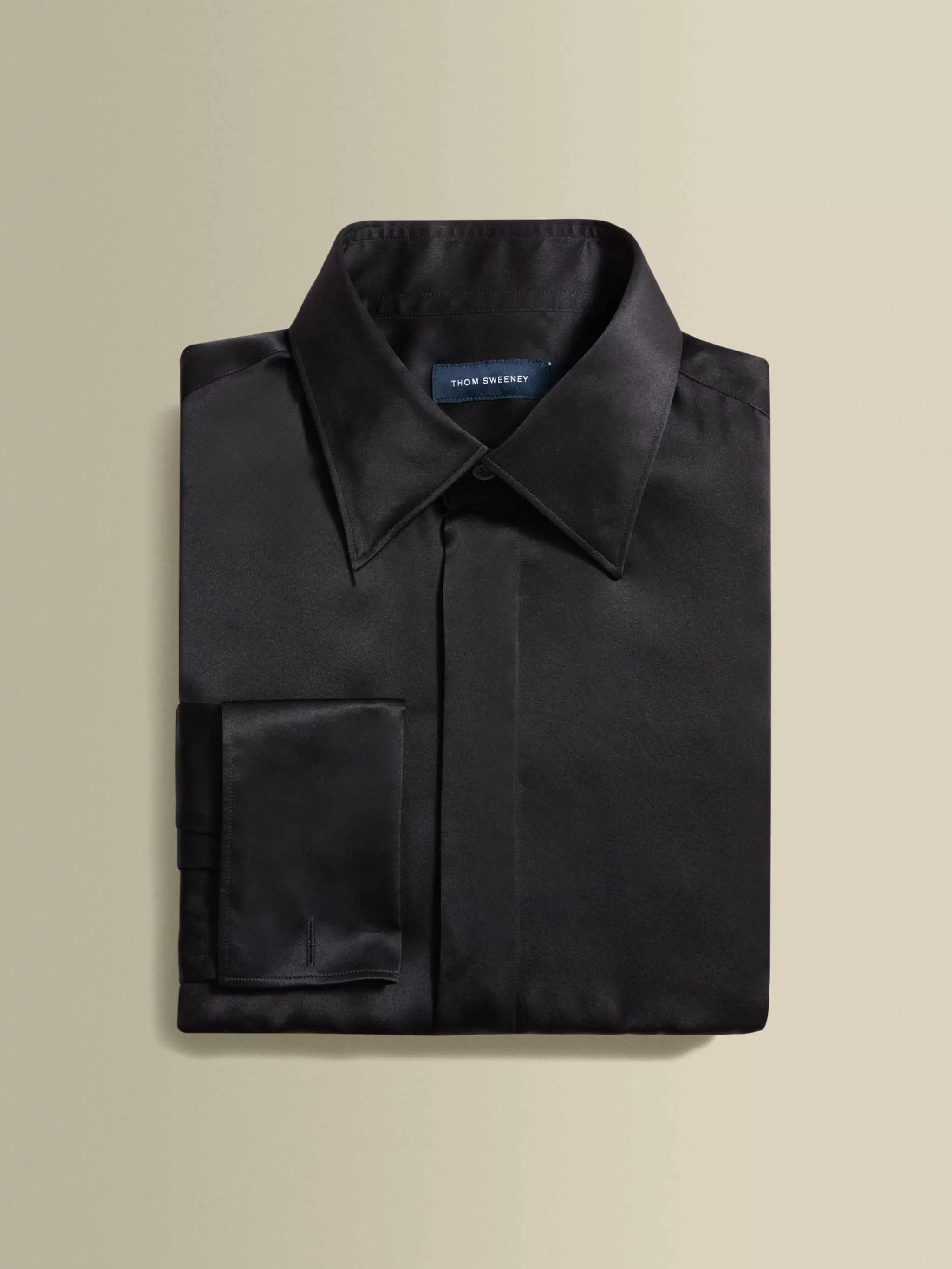 Thom Sweeney Shirts*Silk Lecce Collar Fly Front Shirt