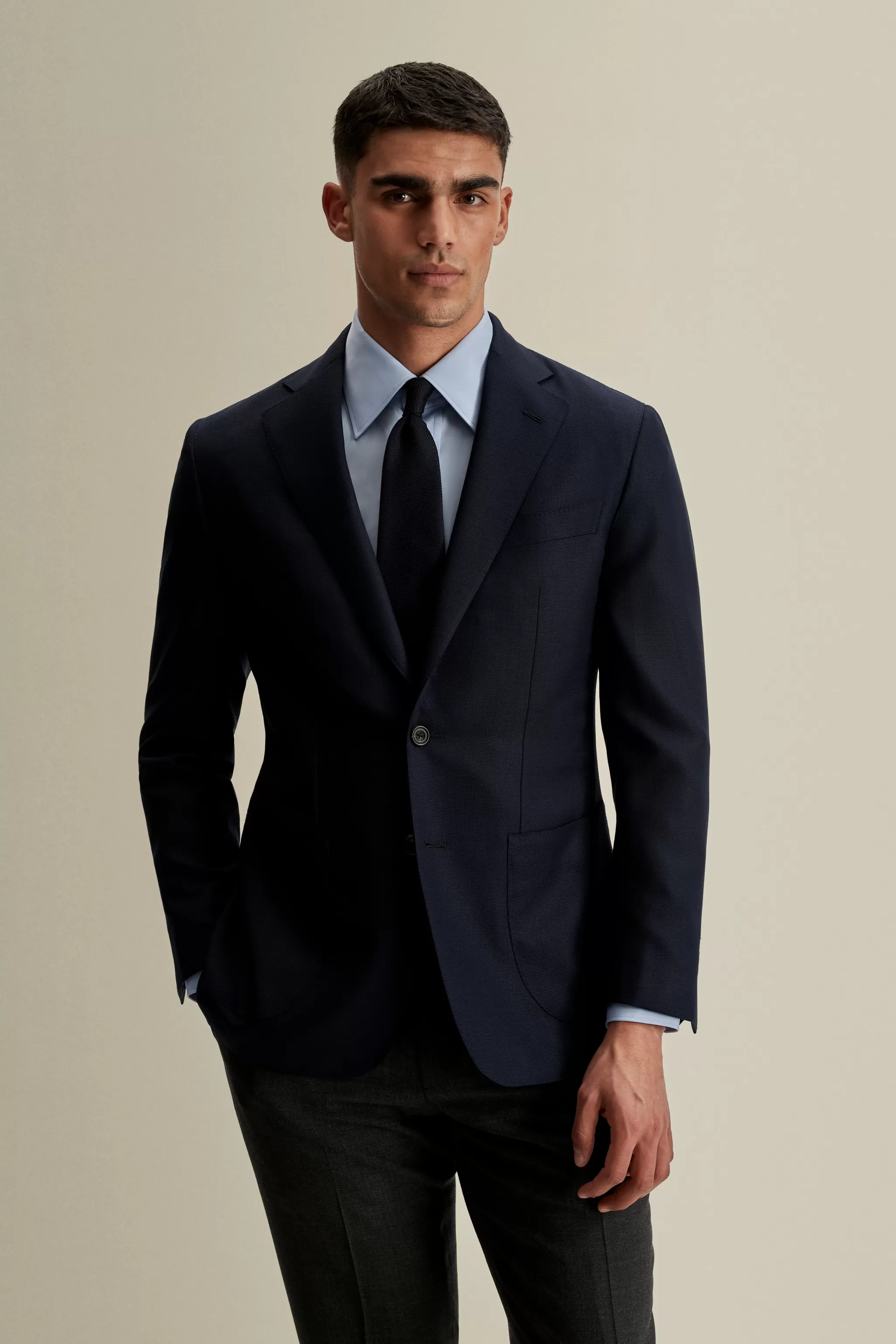Thom Sweeney Tailoring*Single Breasted Wool Hopsack Jacket