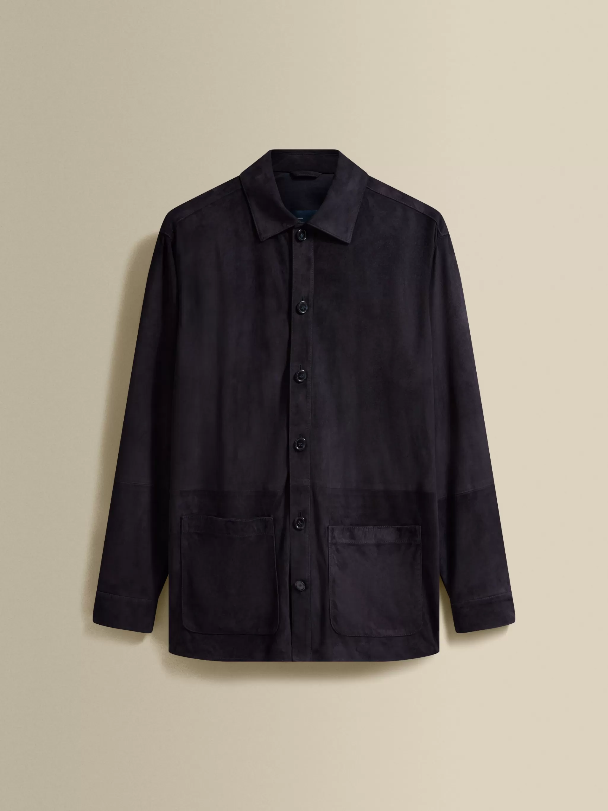 Thom Sweeney Outerwear*Suede Button Through Overshirt