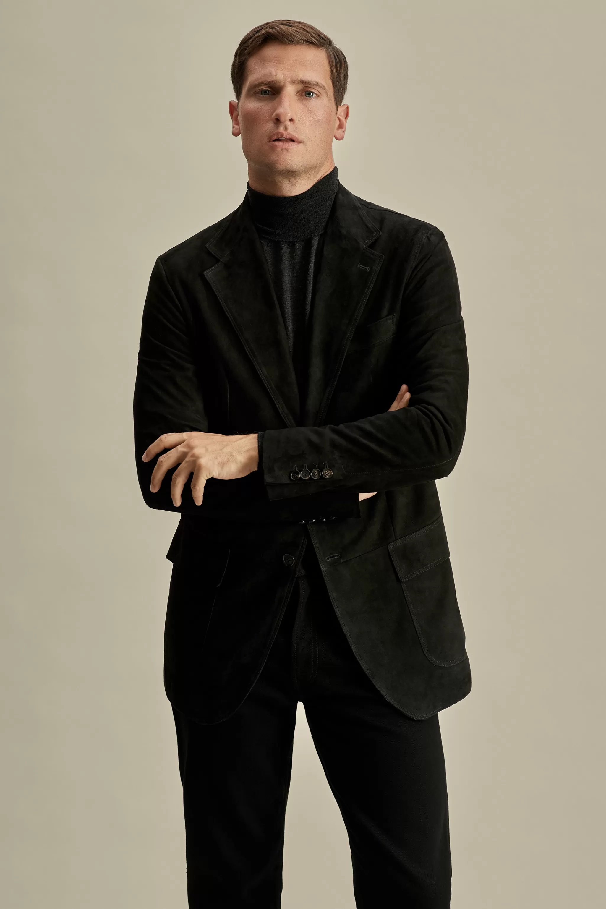 Thom Sweeney Outerwear*Suede Notch Lapel Jacket