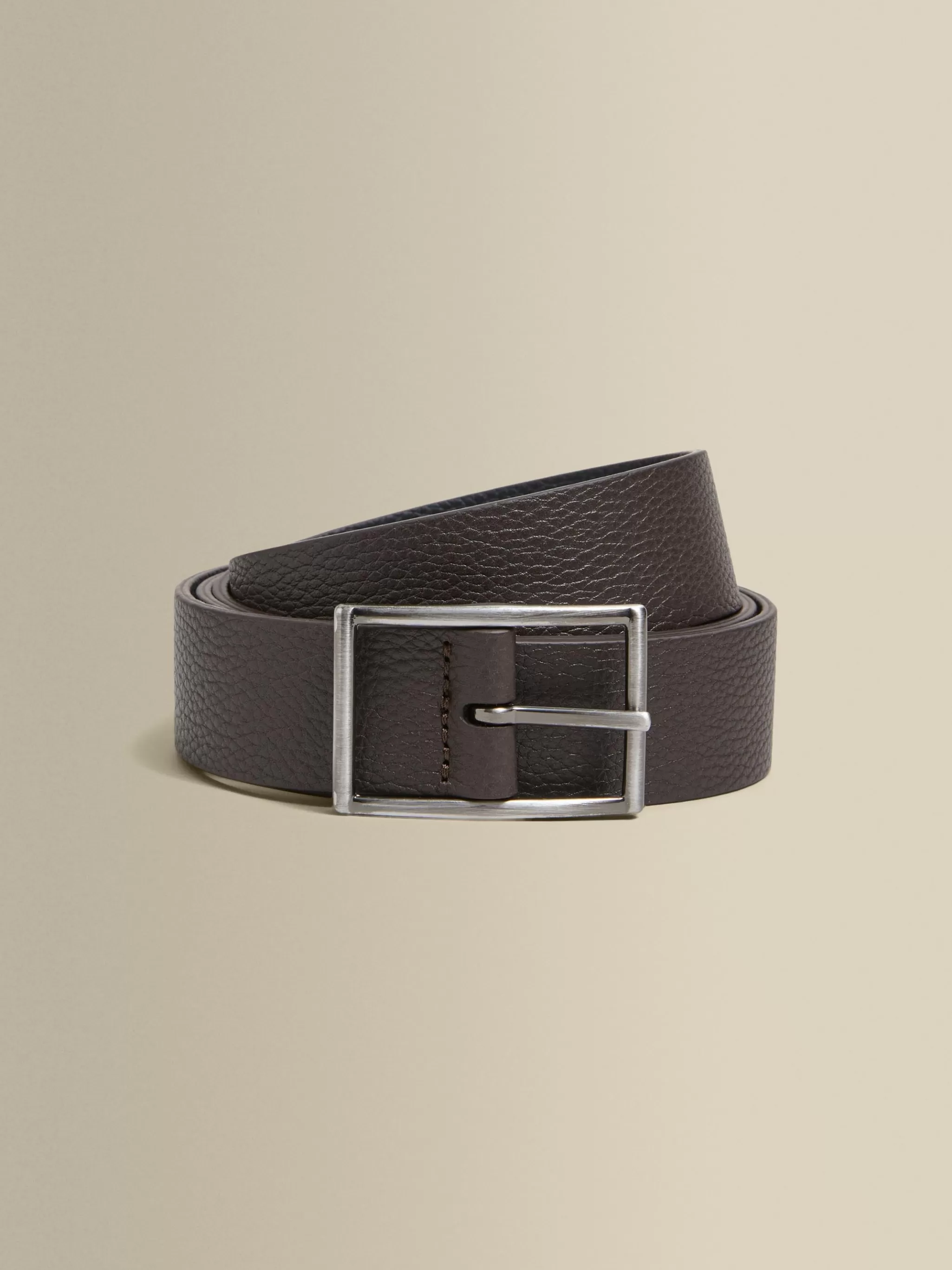Thom Sweeney Accessories*Textured Leather Reversible Belt