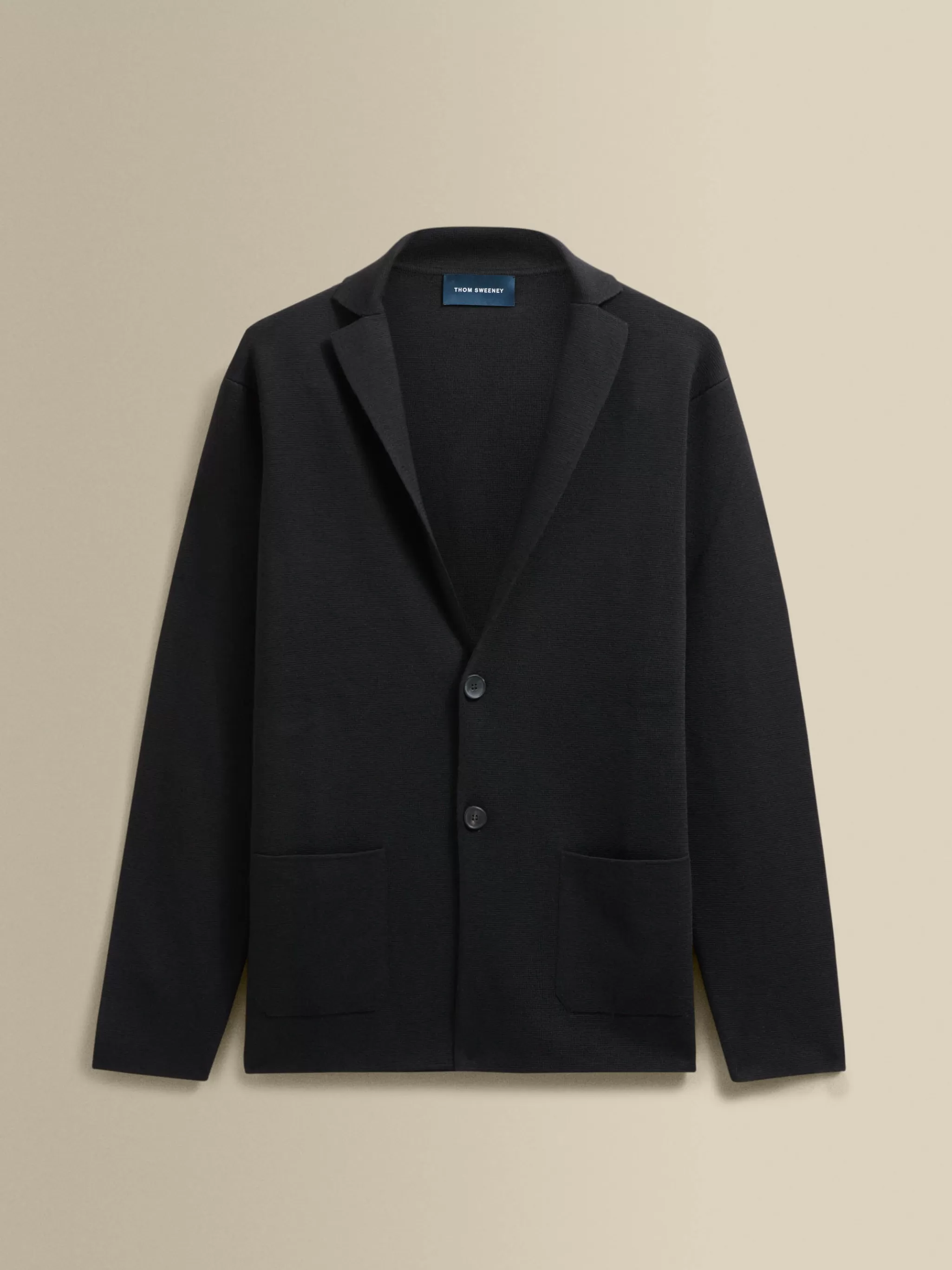 Thom Sweeney Knitwear*Wool Single Breasted Knitted Blazer
