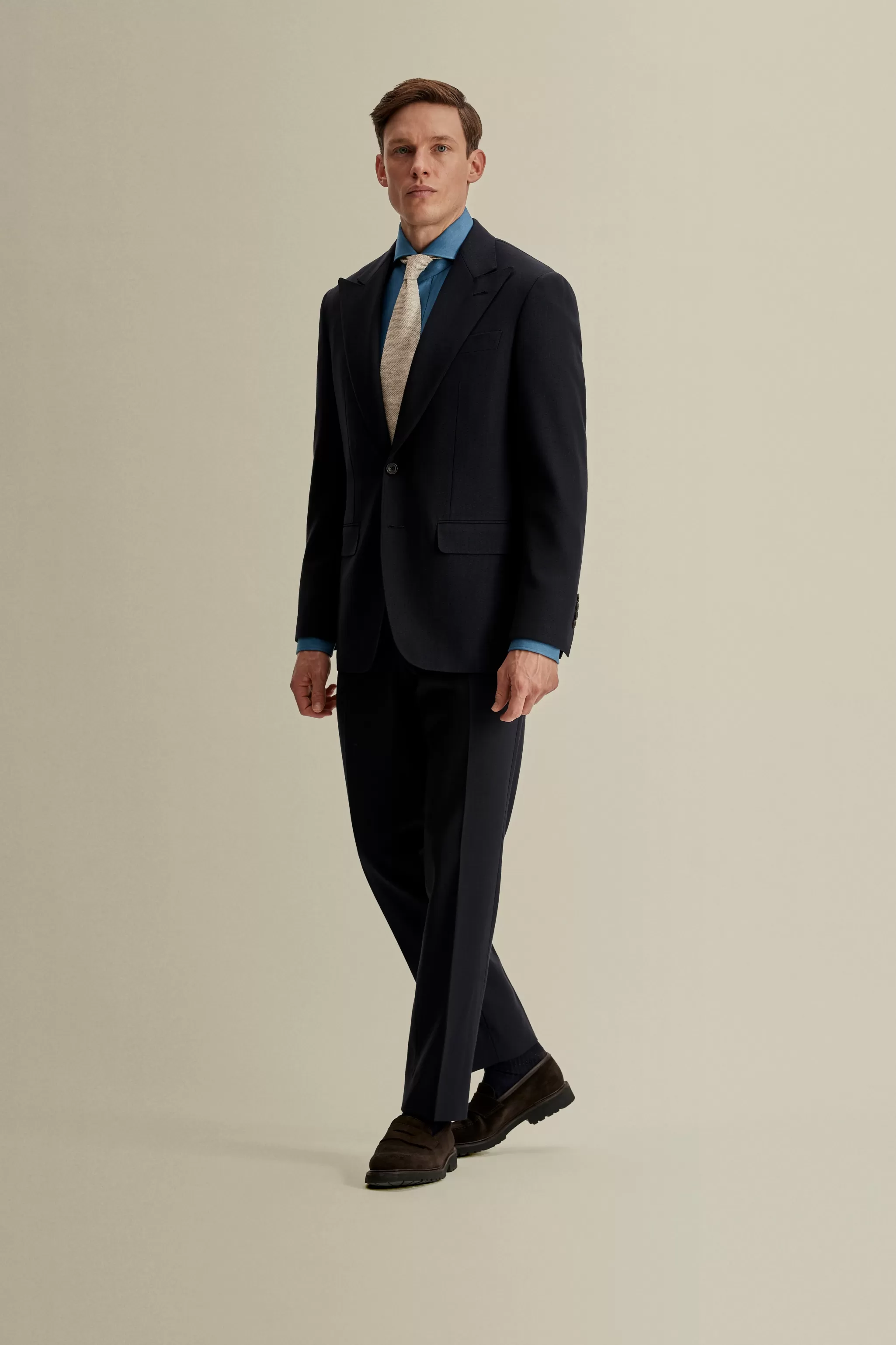 Thom Sweeney Tailoring*Wool Single Breasted Wide Peak Lapel Suit
